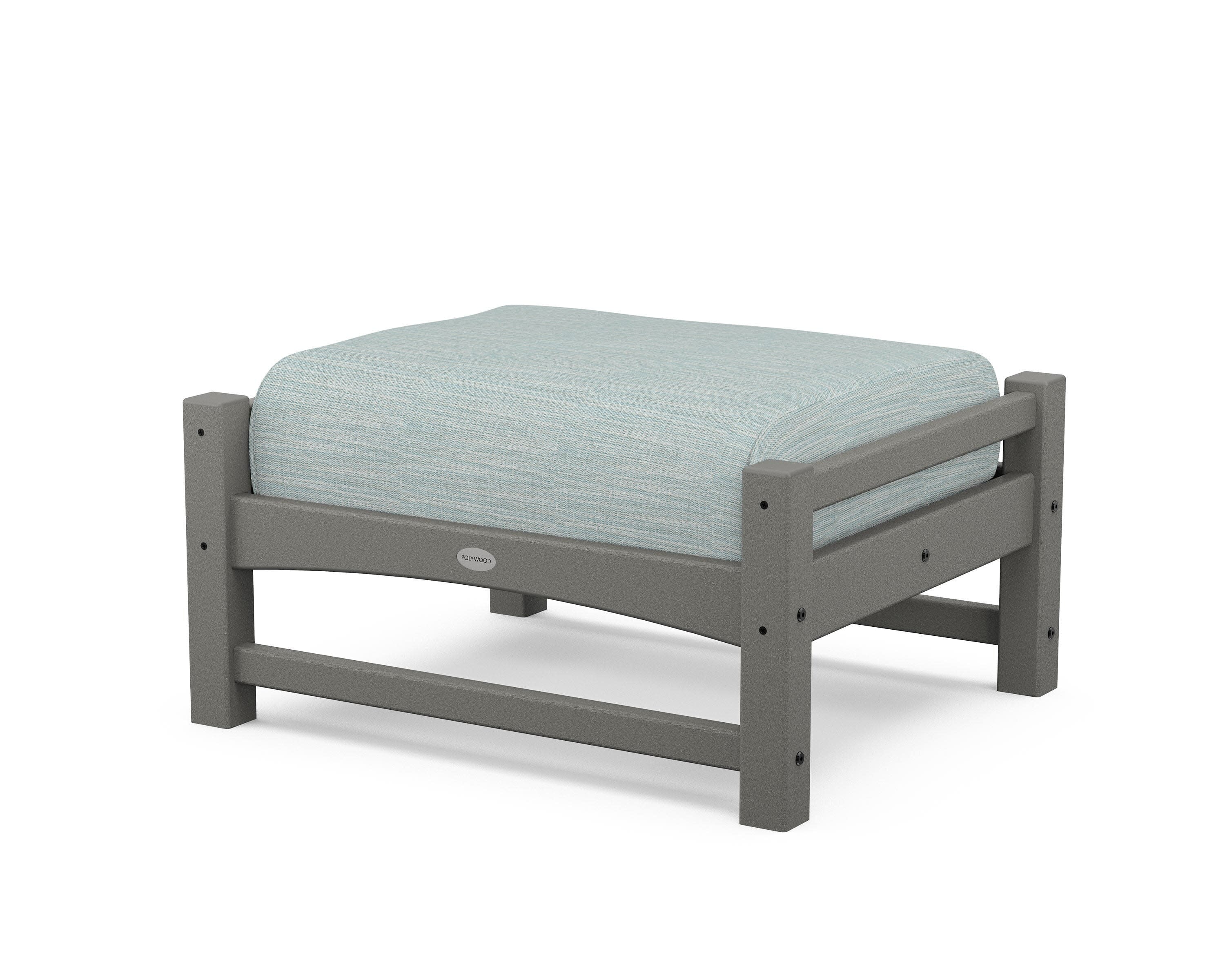Club Ottoman in Slate Grey / Soothe Mist