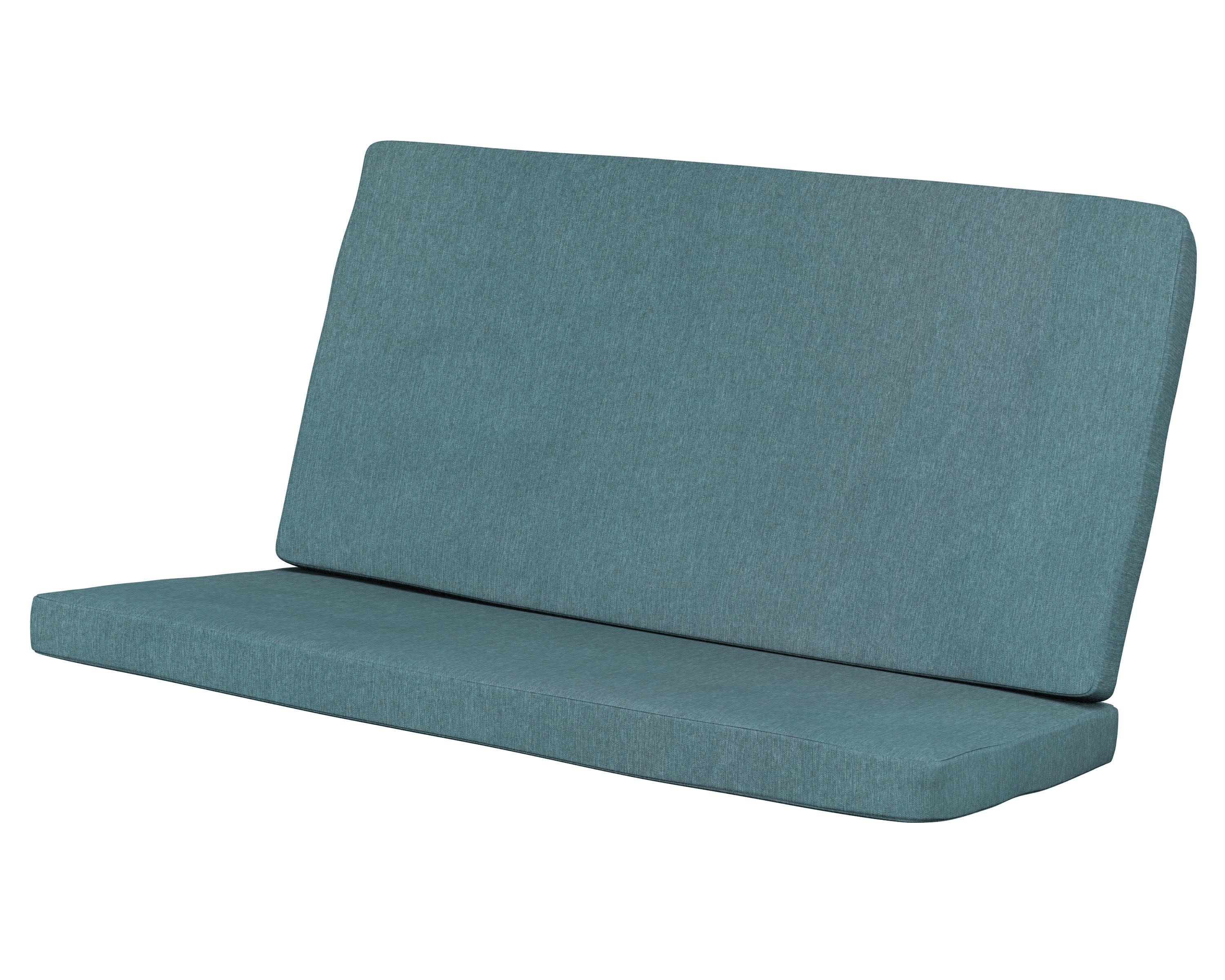 Modern Loveseat Cushion in Ocean Teal