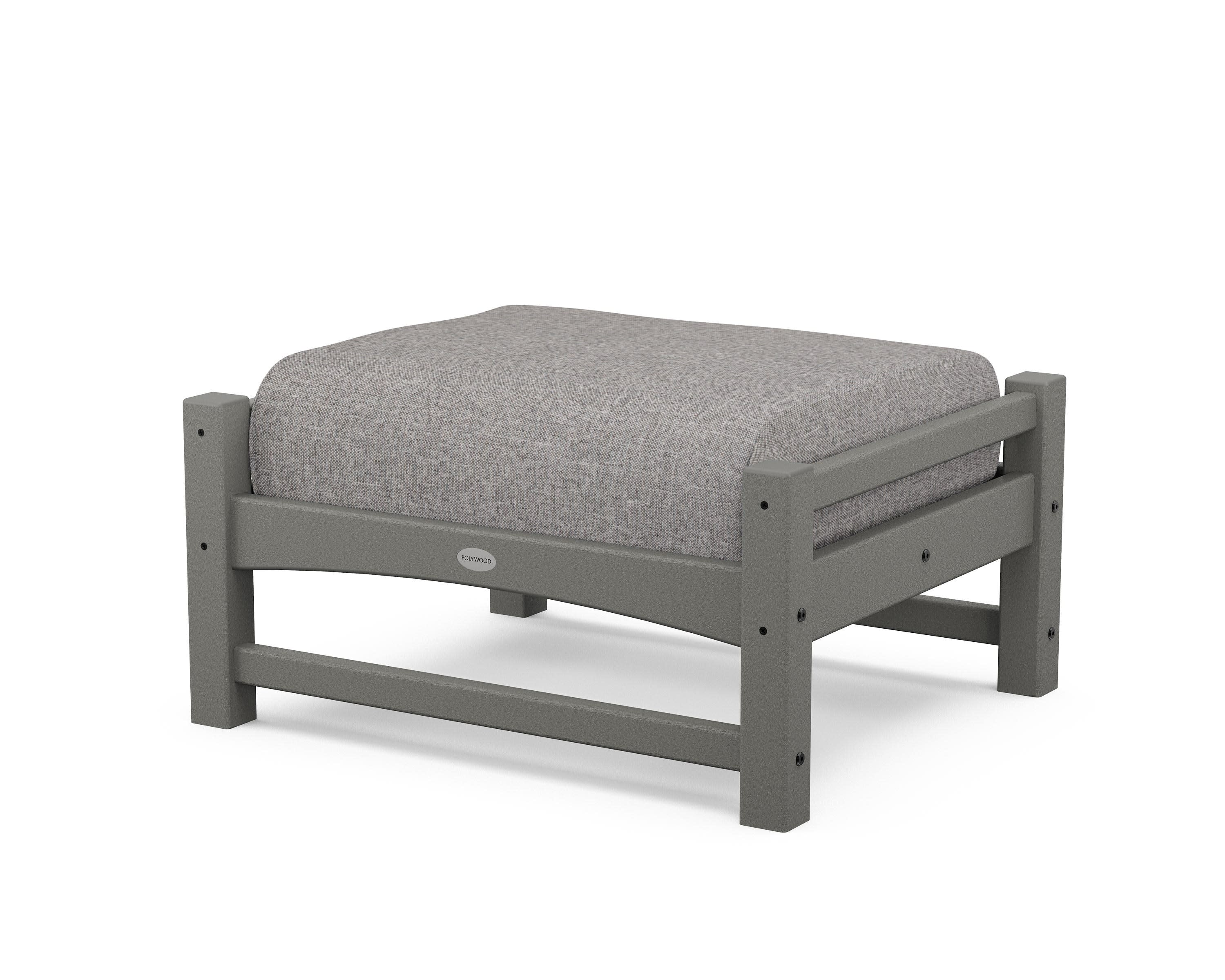 Club Ottoman in Slate Grey / Grey Mist