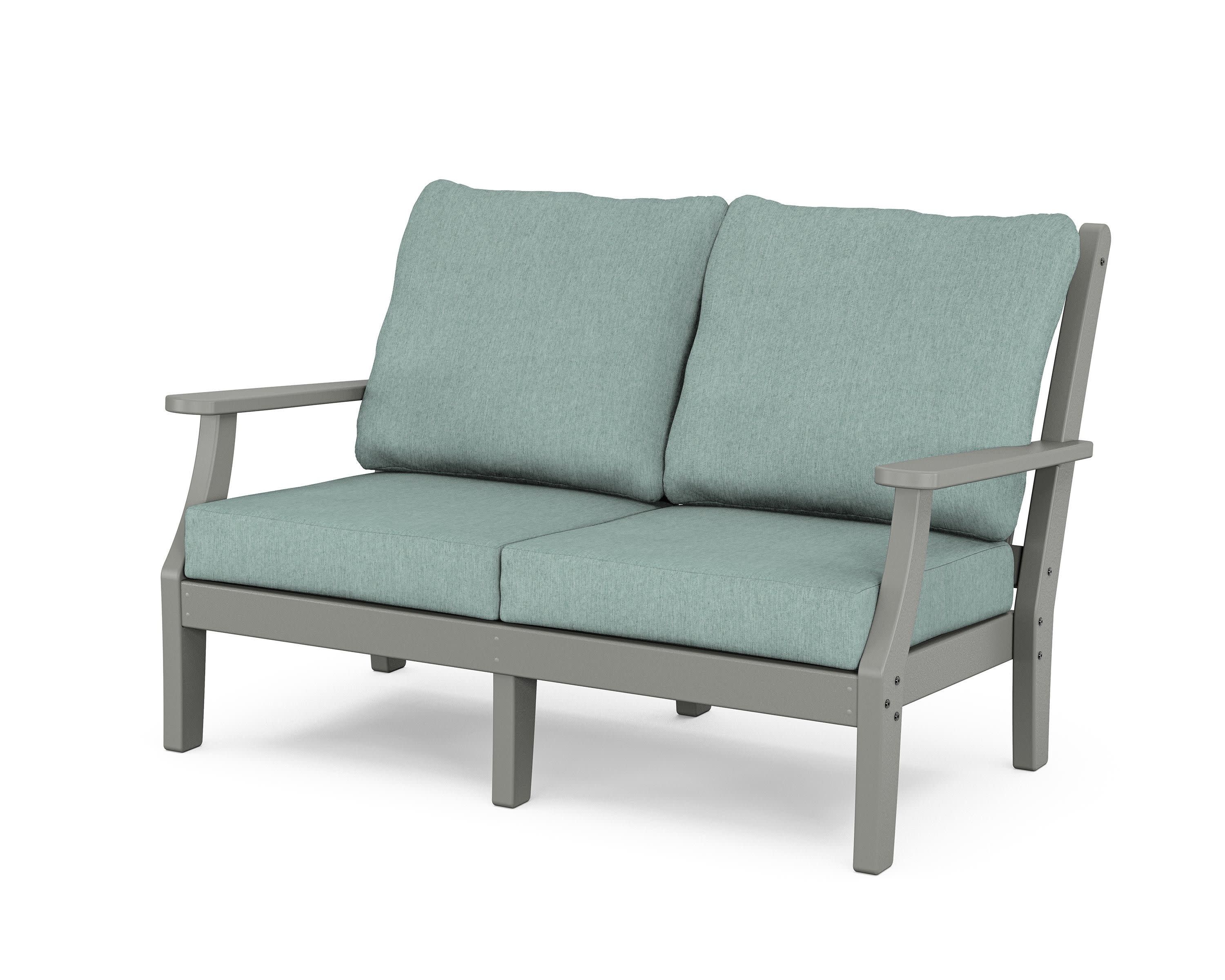 Wovendale Deep Seating Loveseat in Slate Grey / Glacier Spa