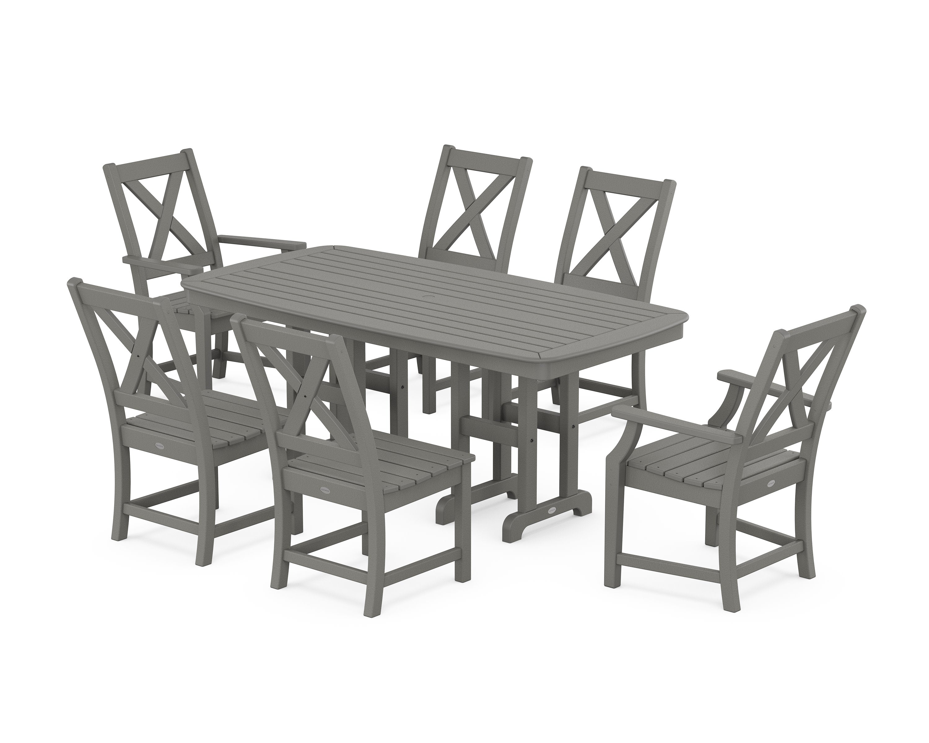 Braxton 7-Piece Dining Set in Slate Grey