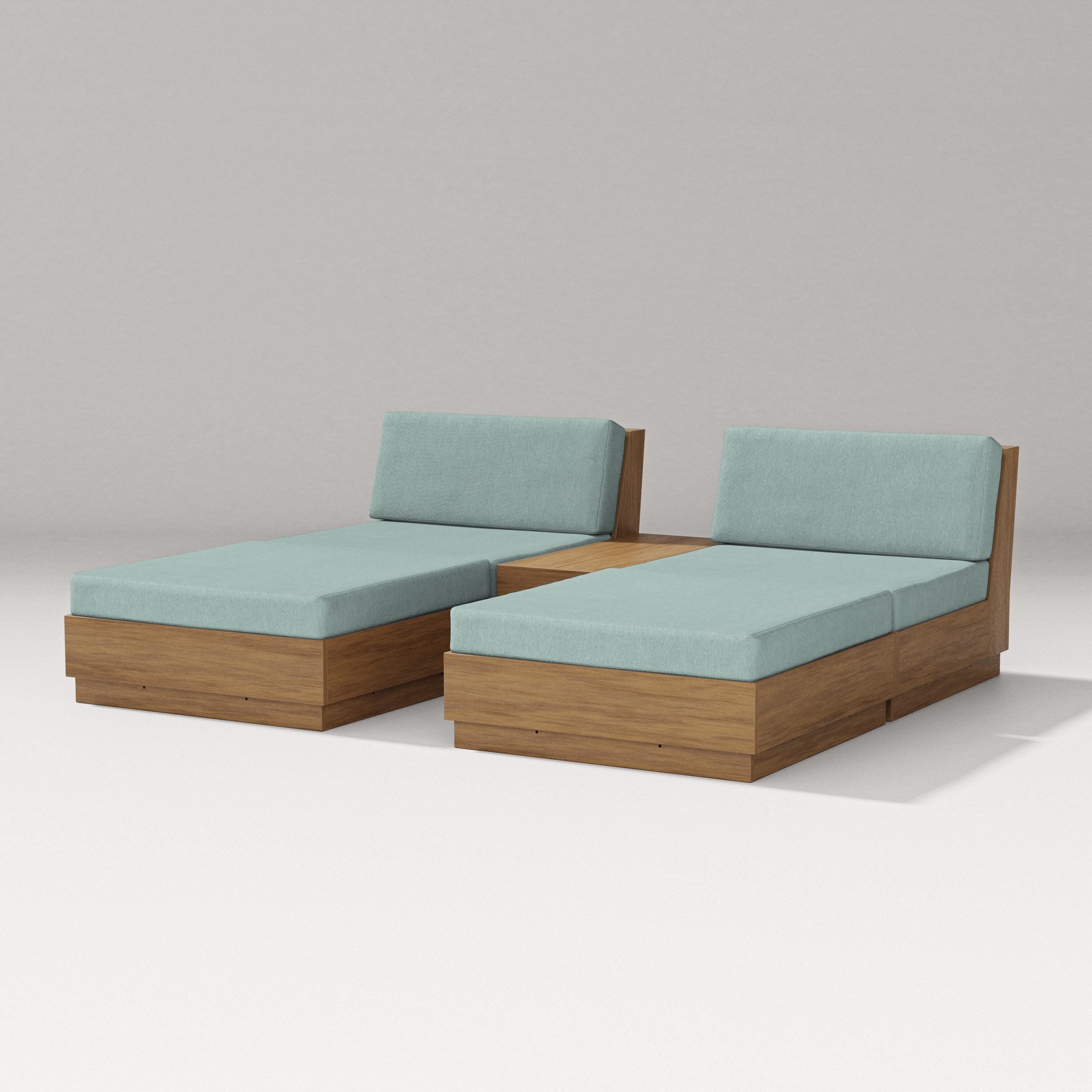 Elevate Double Chaise Set in Natural / Glacier Spa
