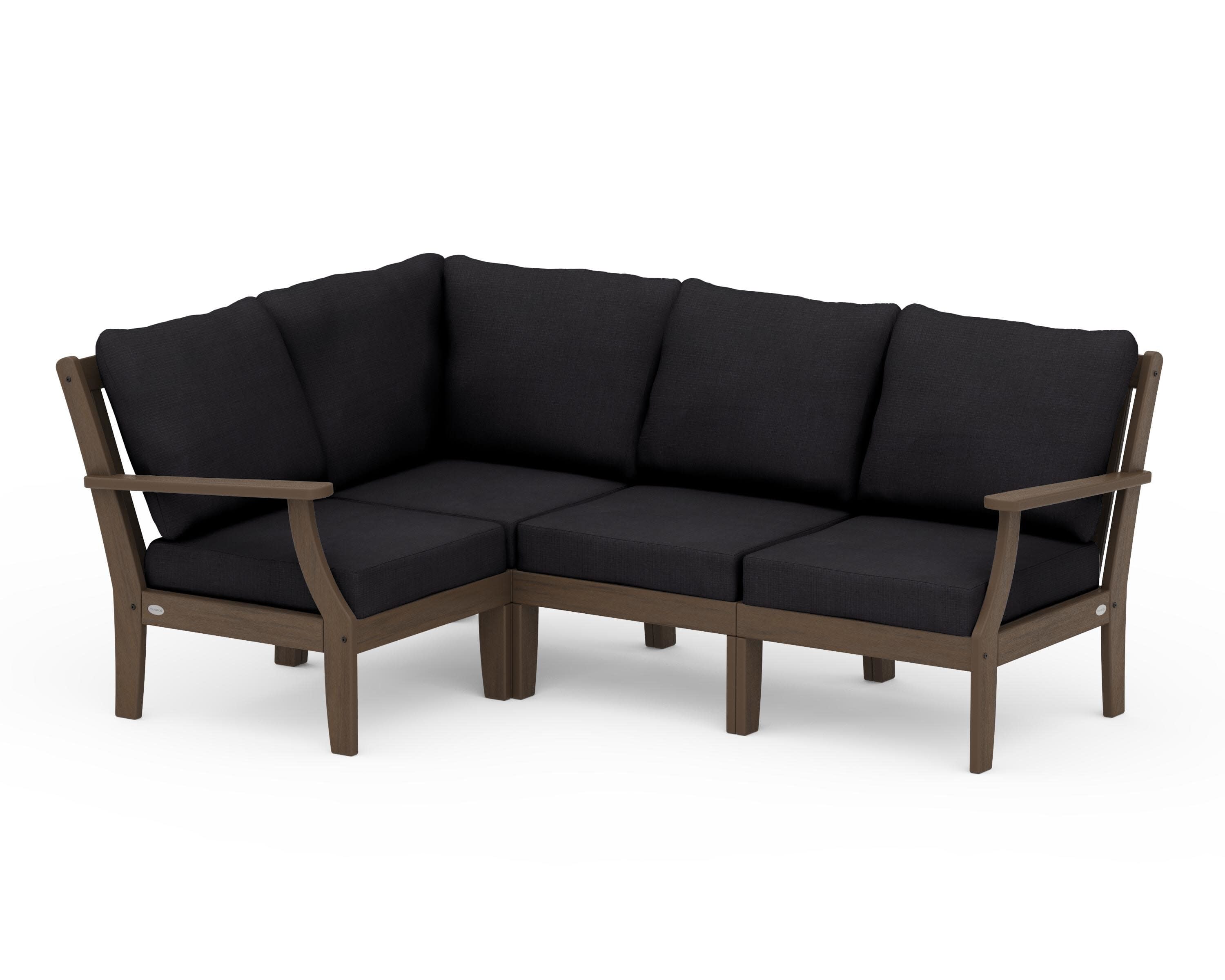 Braxton Modular 4-Piece Deep Seating Set in Kona / Midnight Linen