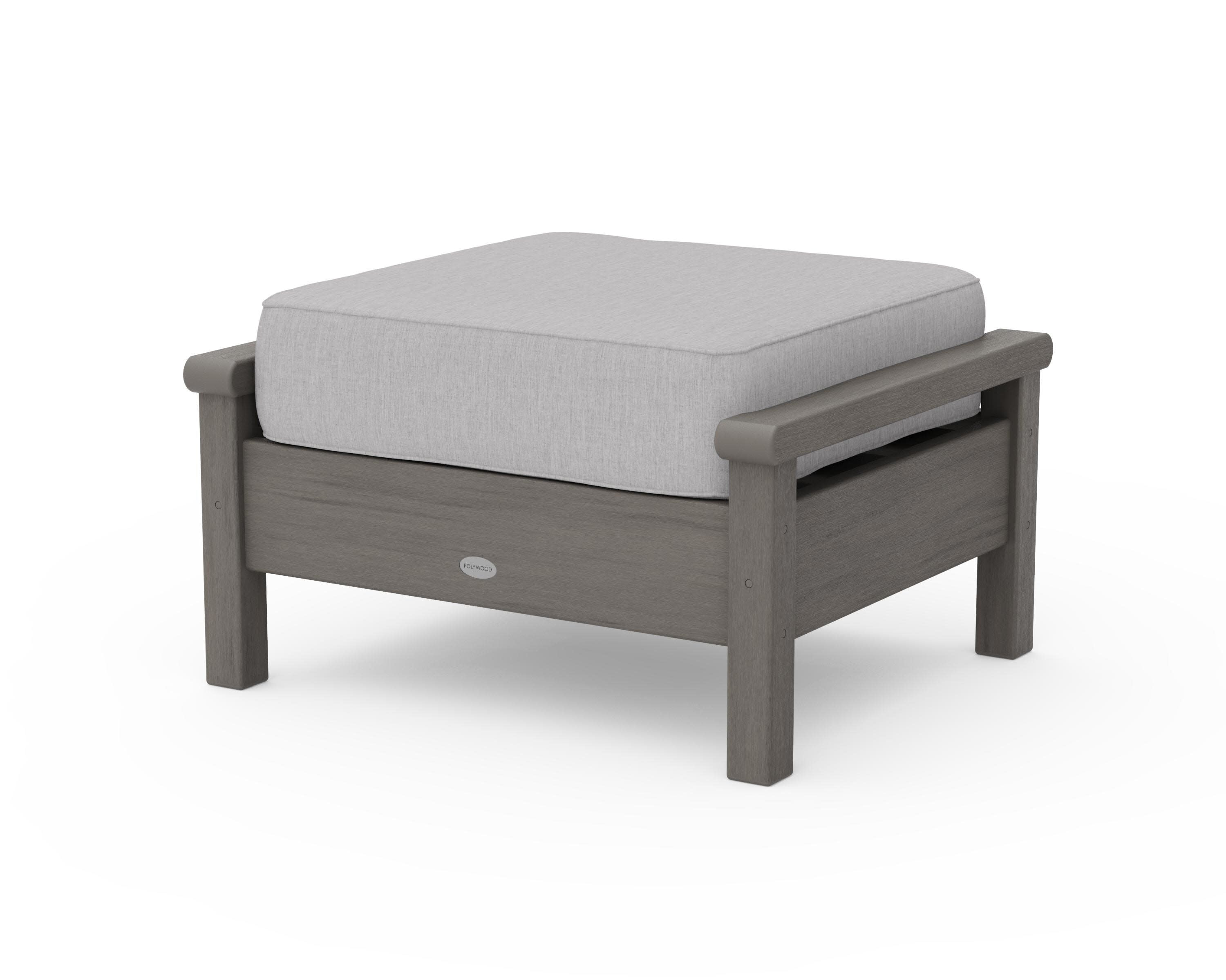 Harbour Deep Seating Ottoman in Driftwood / Granite