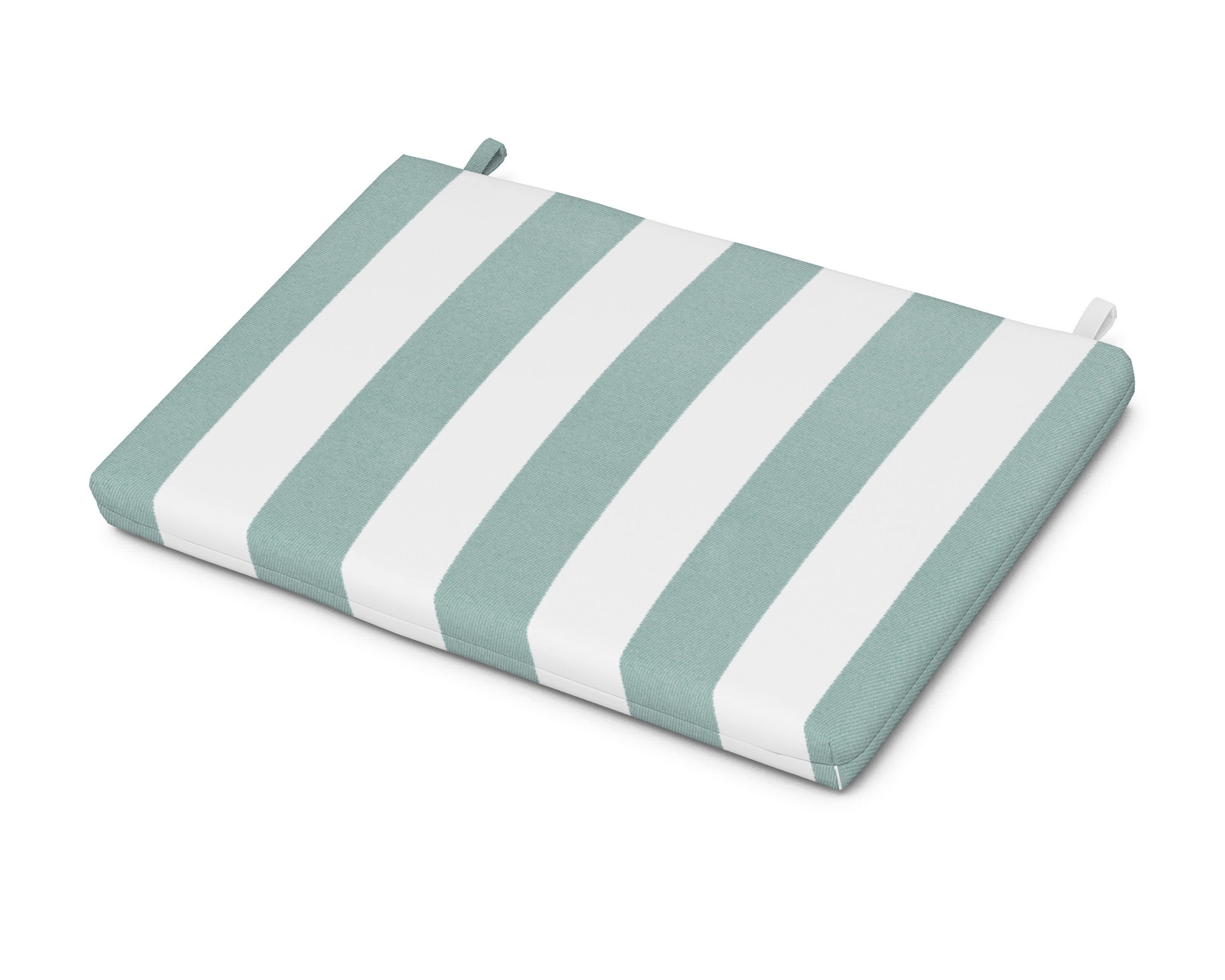 Eastport Lounge Chair Cushion in Cabana Stripe Glacier Spa