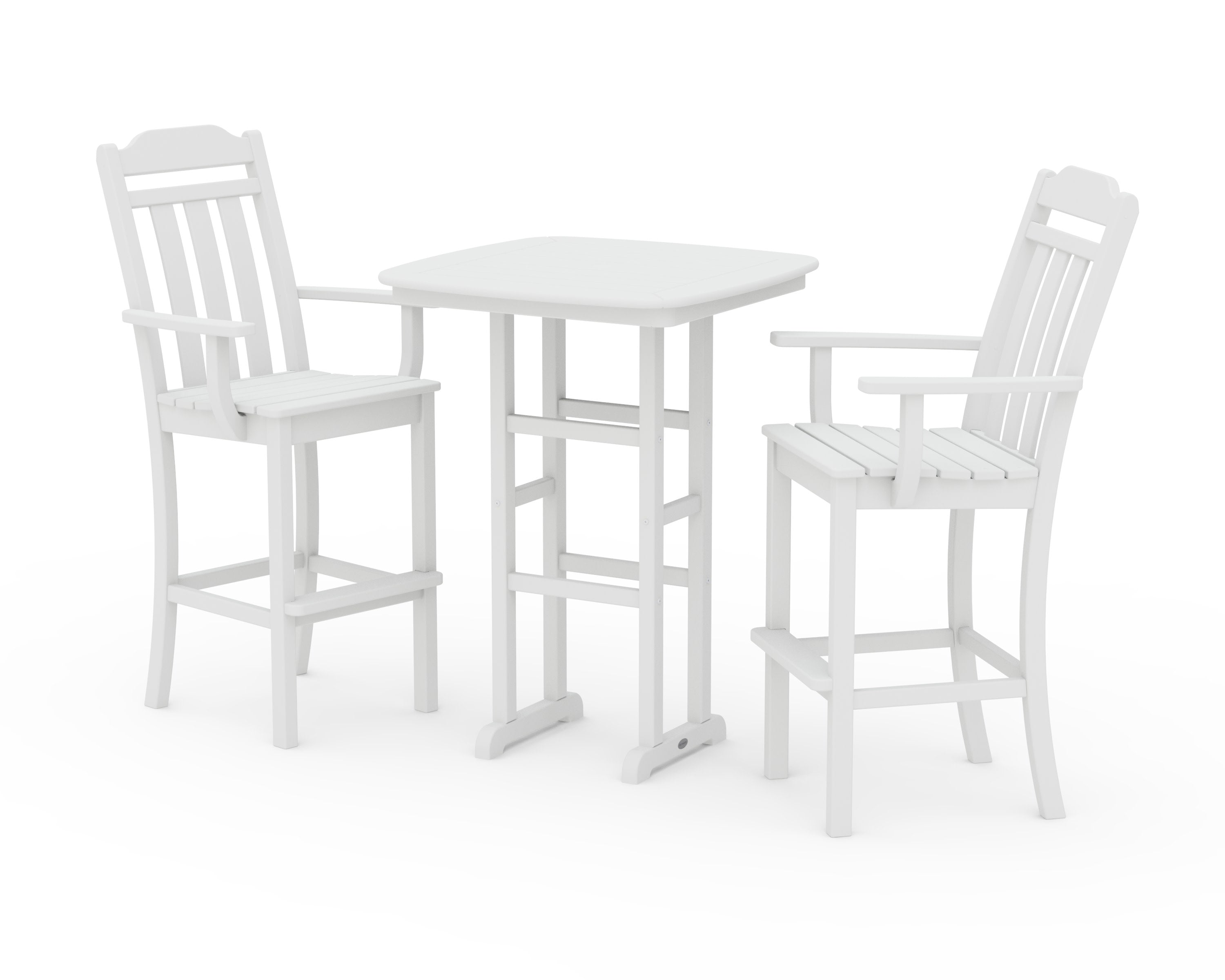 Cottage 3-Piece Bar Set in White