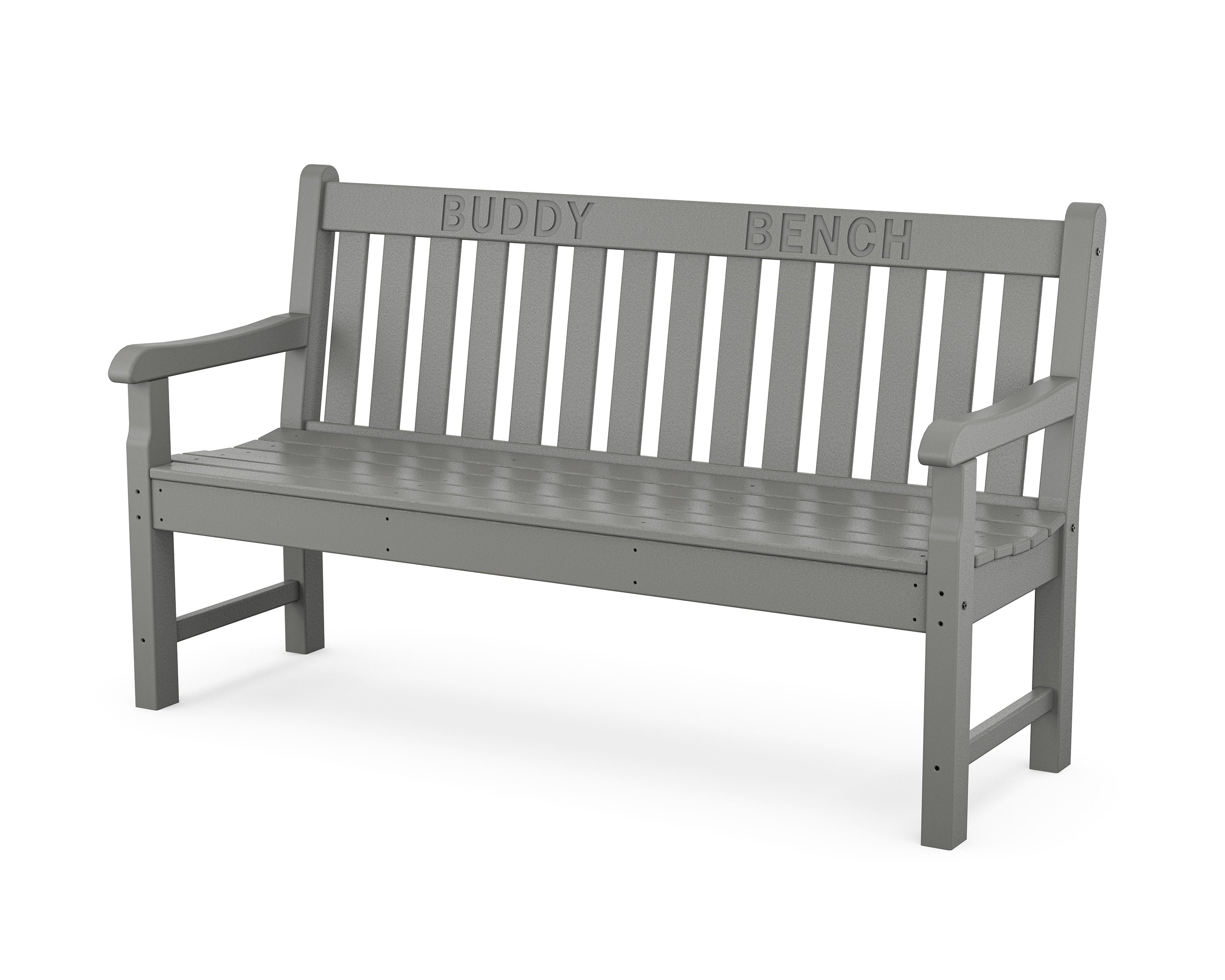60" Buddy Bench in Slate Grey