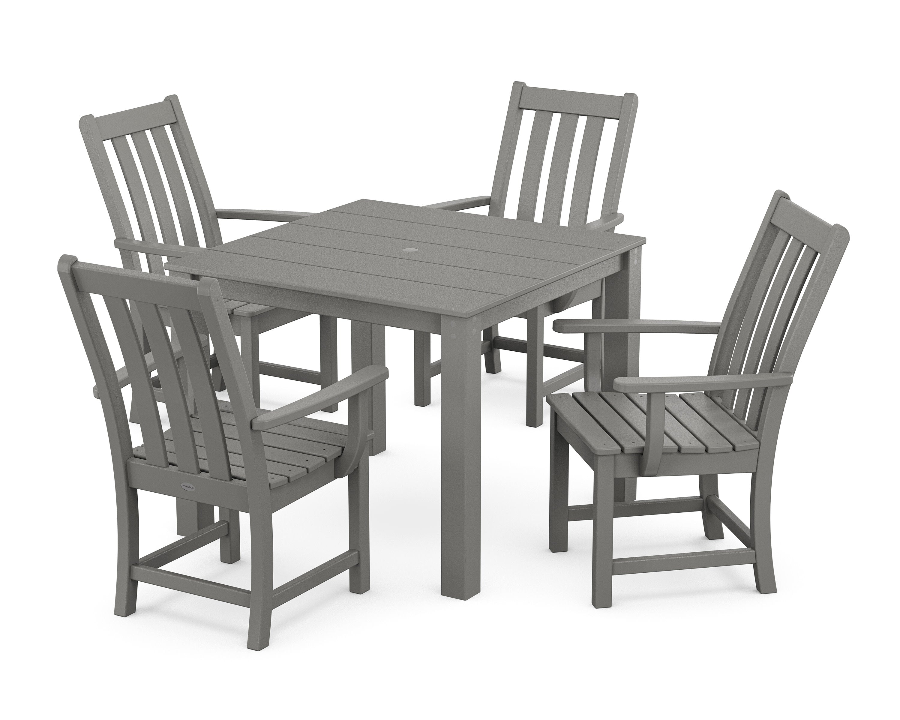 Vineyard 5-Piece Parsons Dining Set in Slate Grey