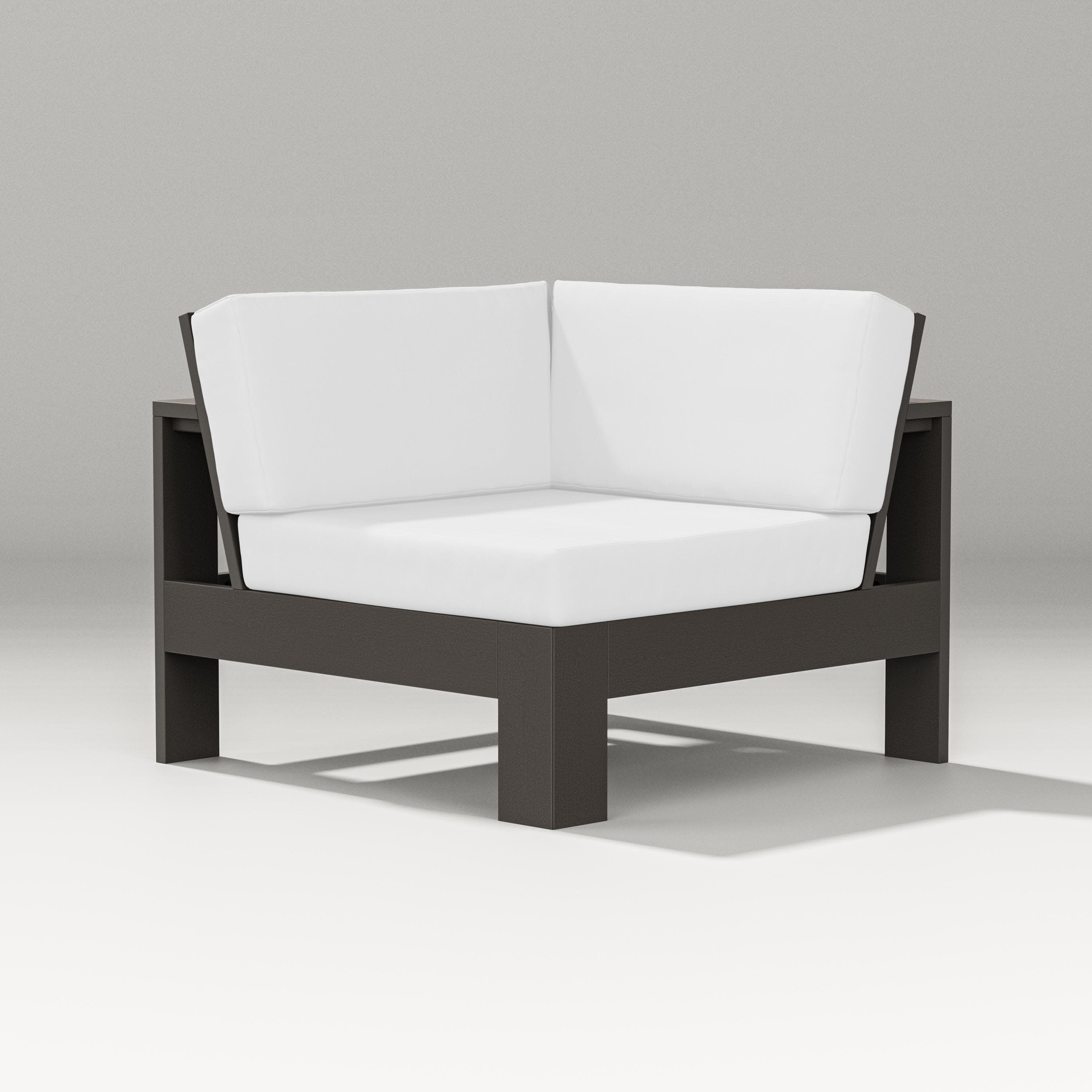 Latitude Modular Corner Chair in Vintage Coffee / Natural