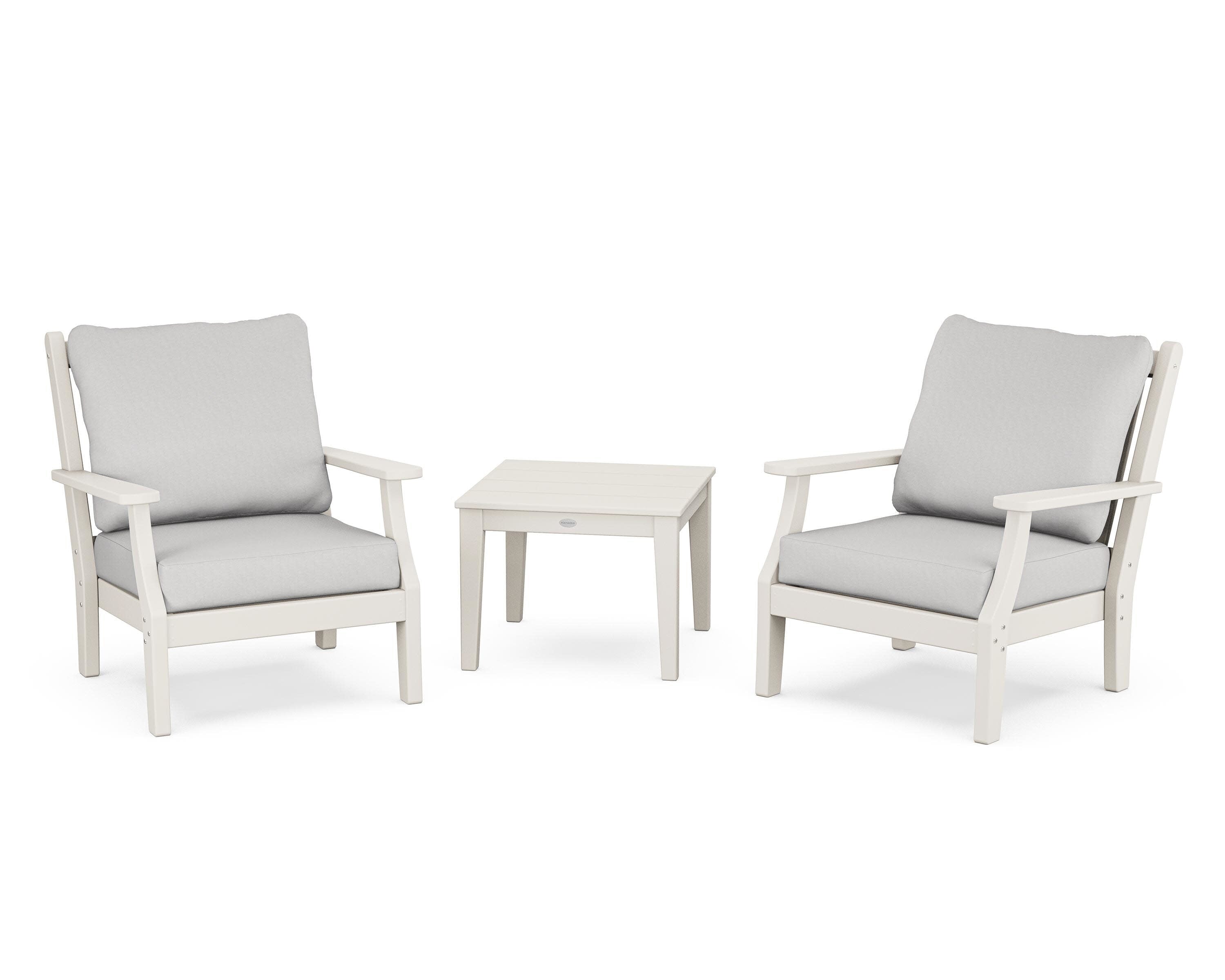 Wovendale 3-Piece Deep Seating Set in Sand / Diamond in the Rough