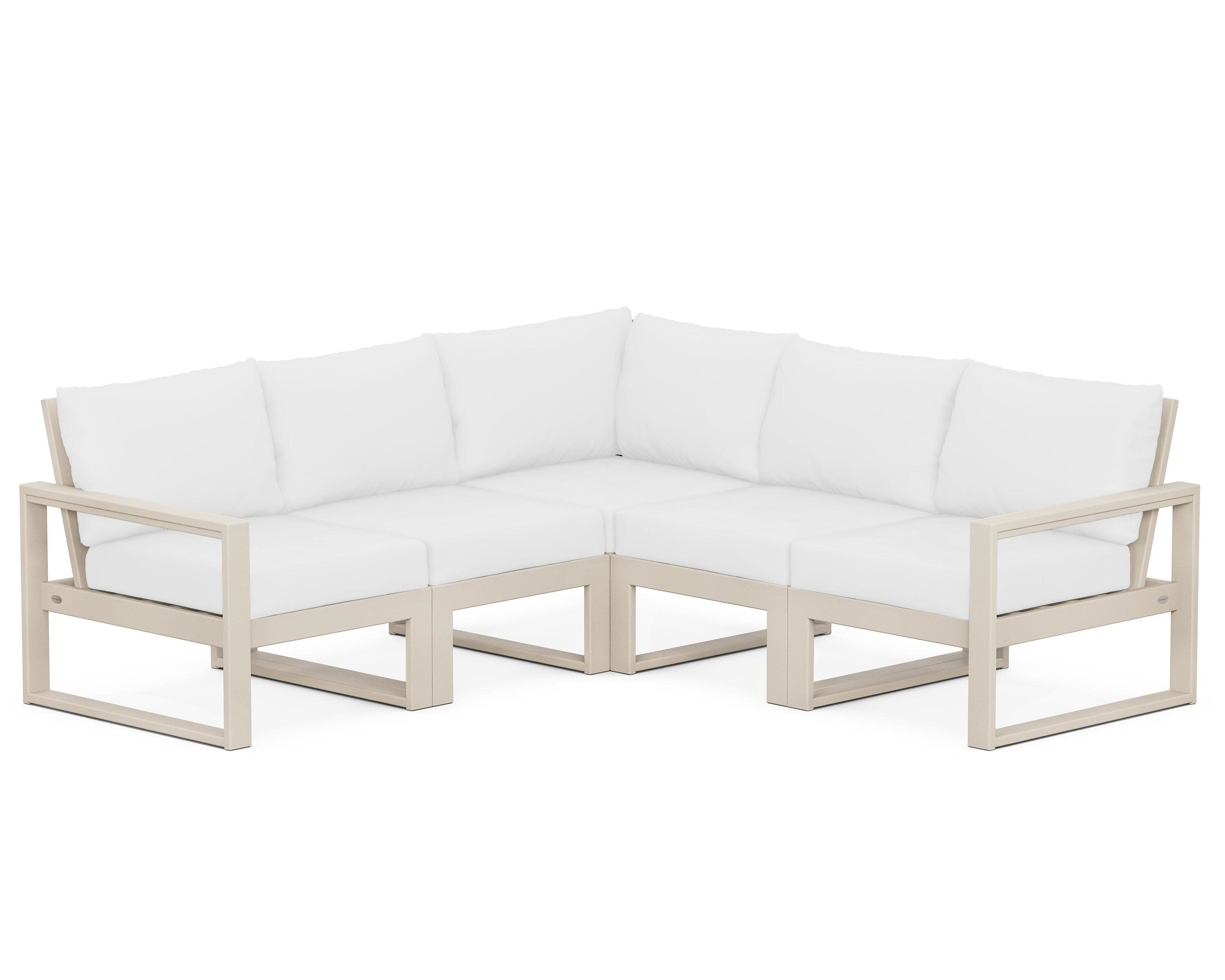 EDGE 5-Piece Modular Deep Seating Set in Sand / Natural