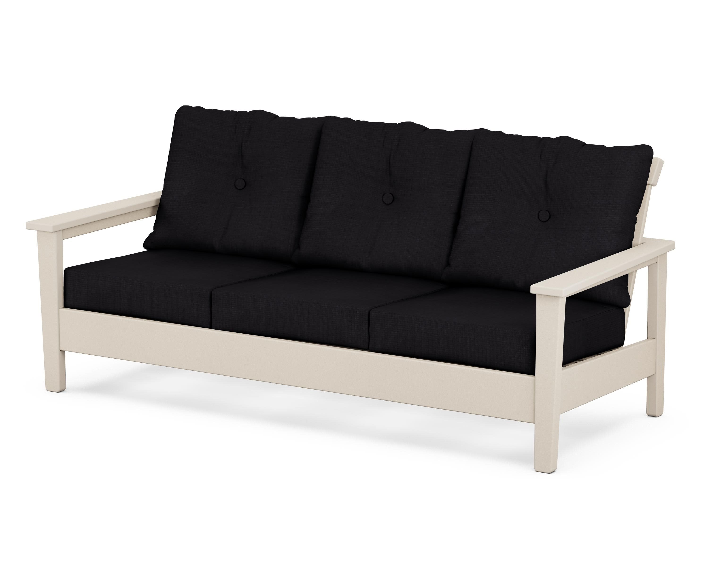 Prescott Deep Seating Sofa in Sand / Midnight Linen