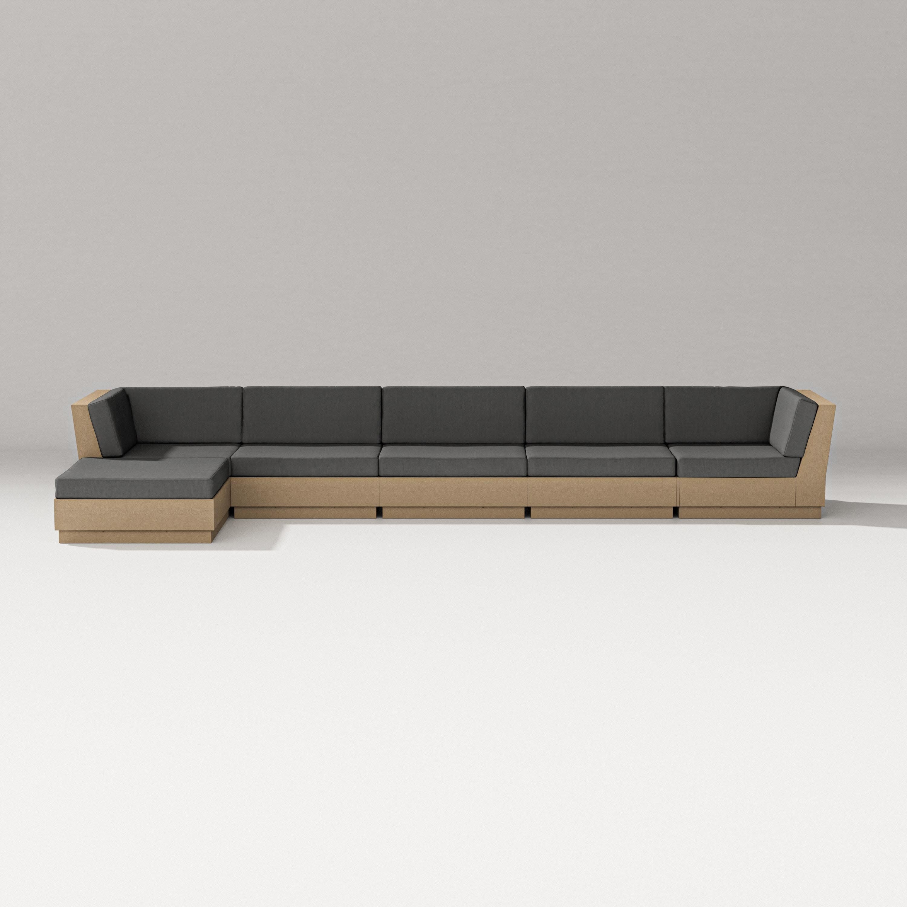 Elevate 6-Piece Chaise Sectional in Vintage Sahara / Spectrum Carbon