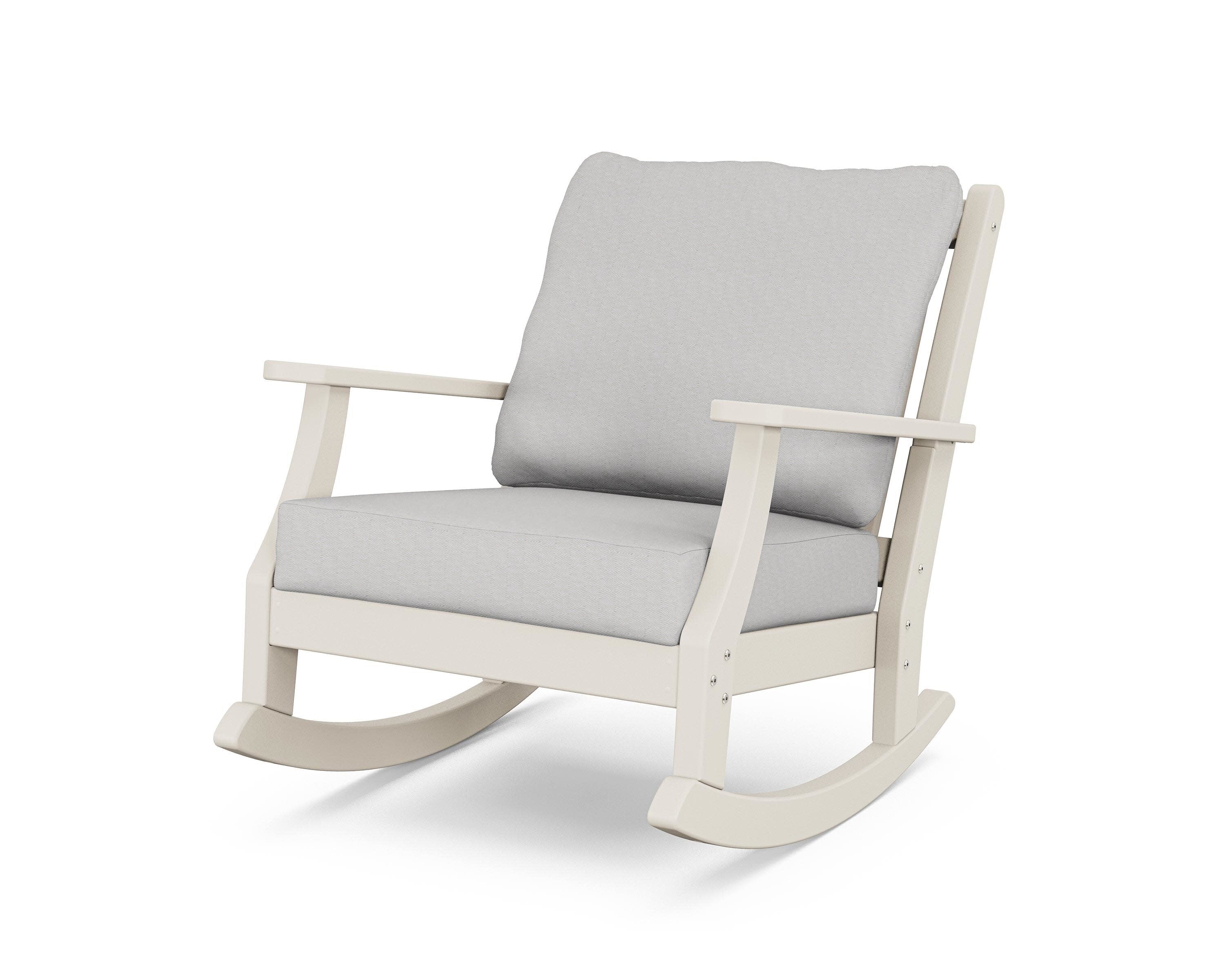 Wovendale Deep Seating Rocking Chair in Sand / Diamond in the Rough