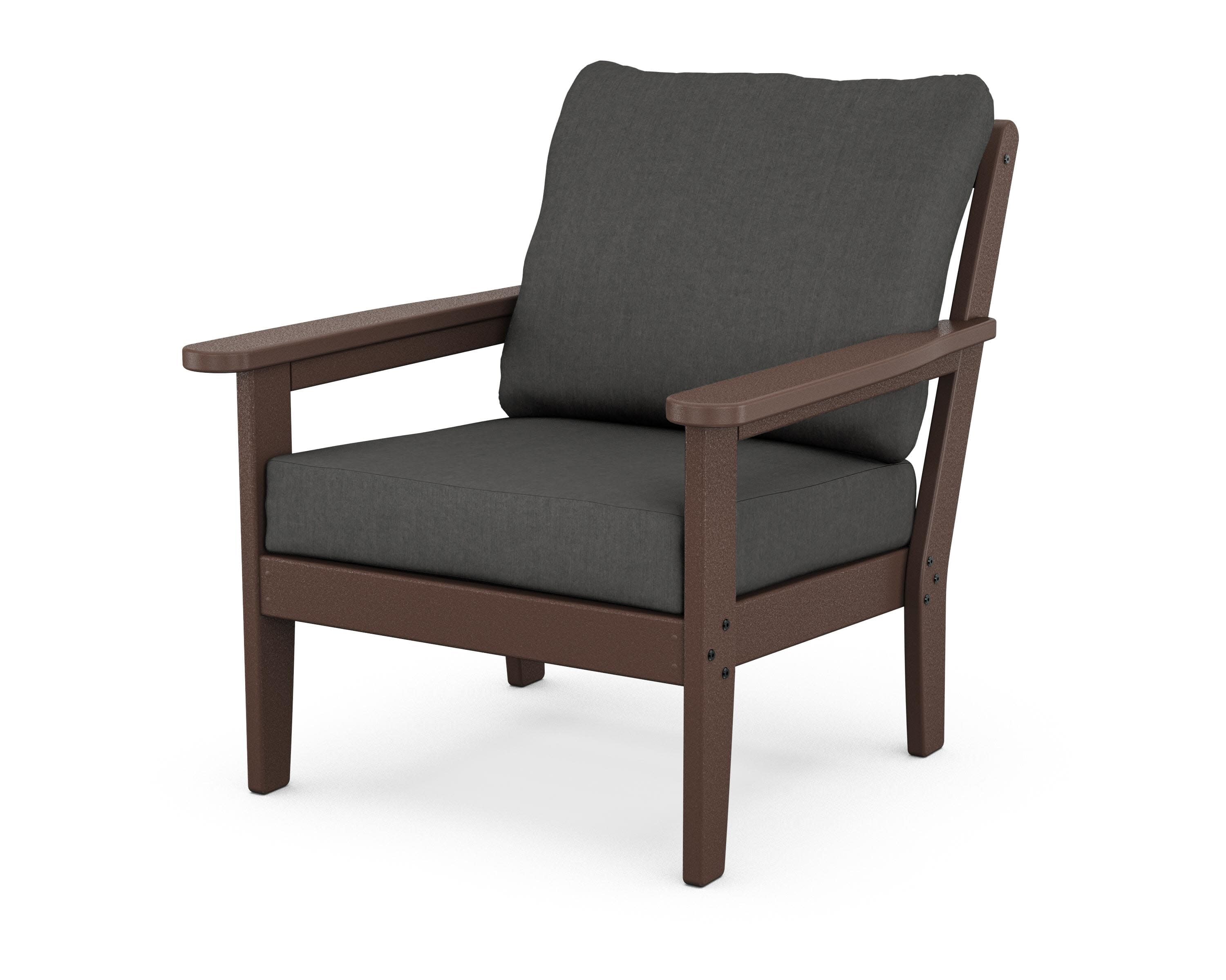 Cottage Deep Seating Chair in Mahogany / Spectrum Carbon