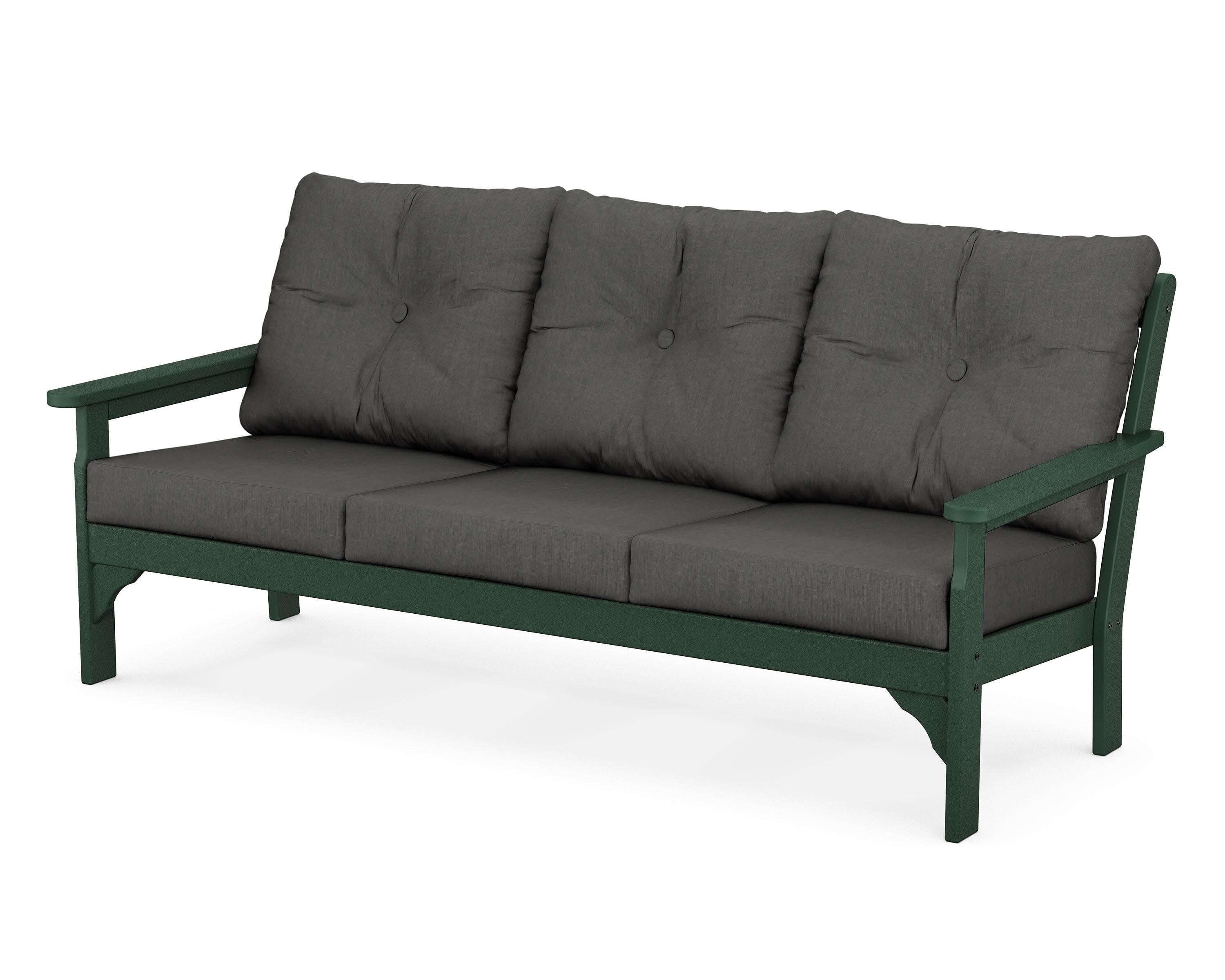 Vineyard Deep Seating Sofa in Green / Spectrum Carbon