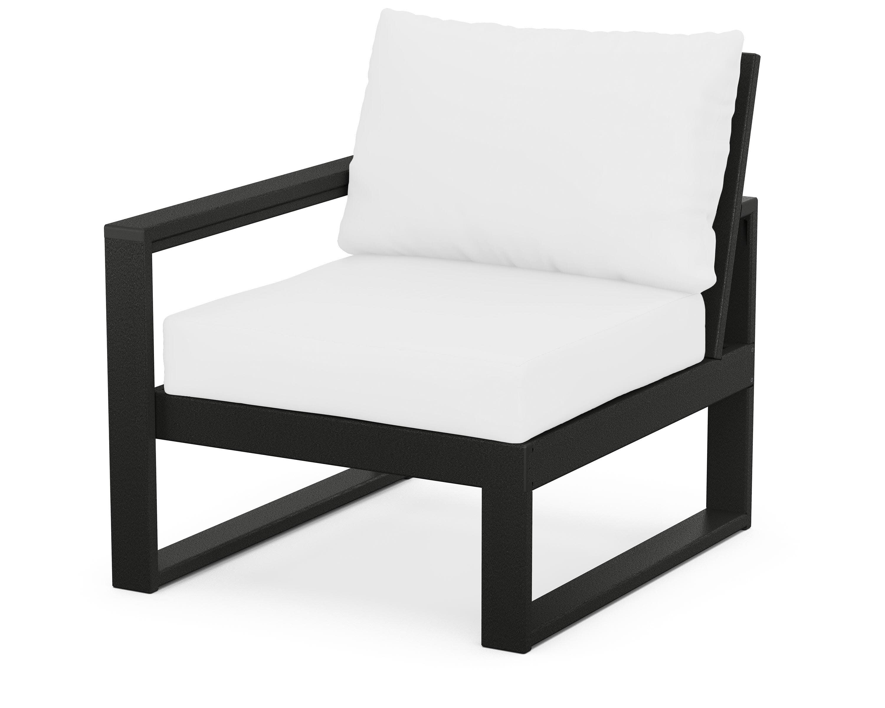 EDGE Modular Left Arm Chair in Black / Natural