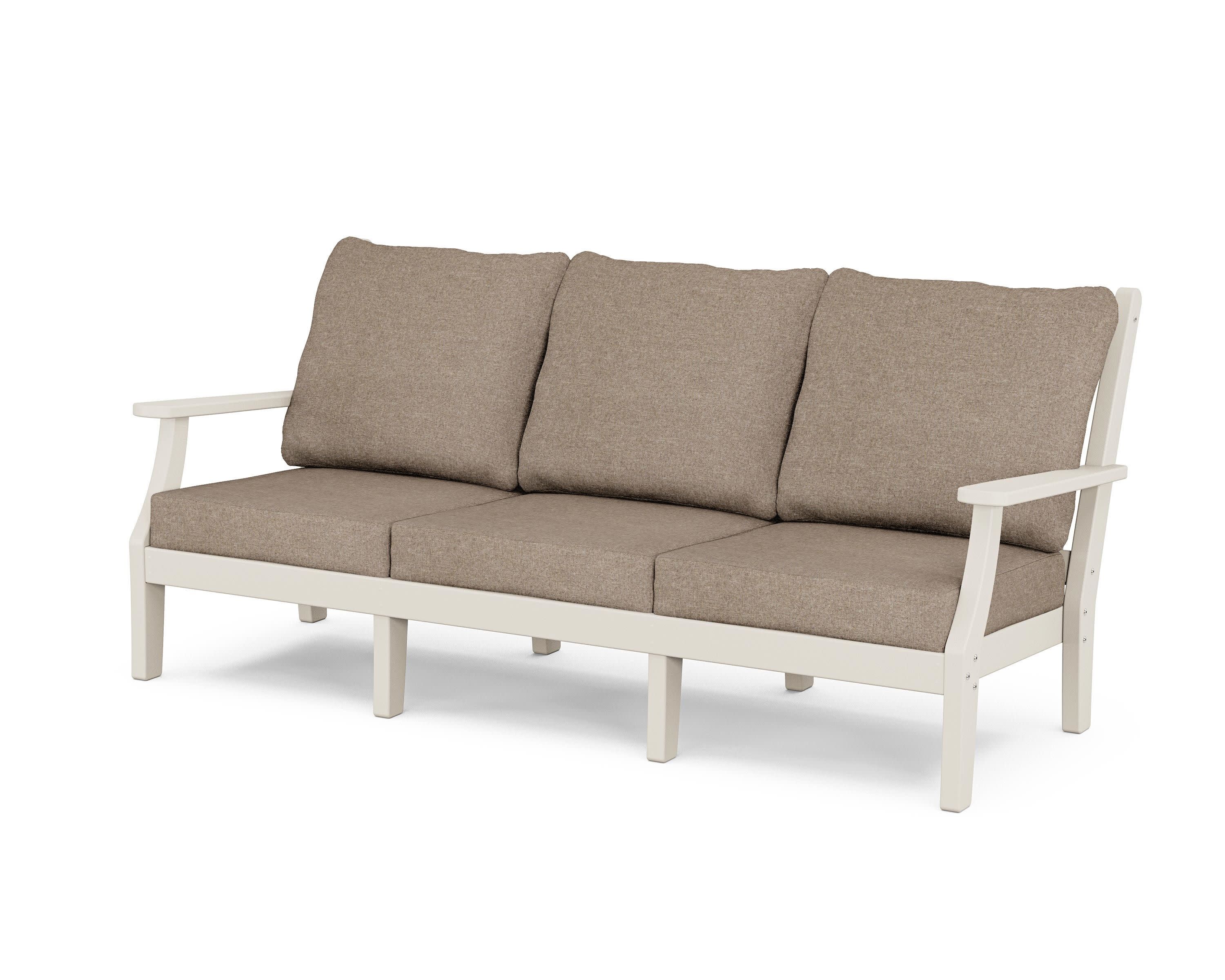 Wovendale Deep Seating Sofa in Sand / Spiced Burlap