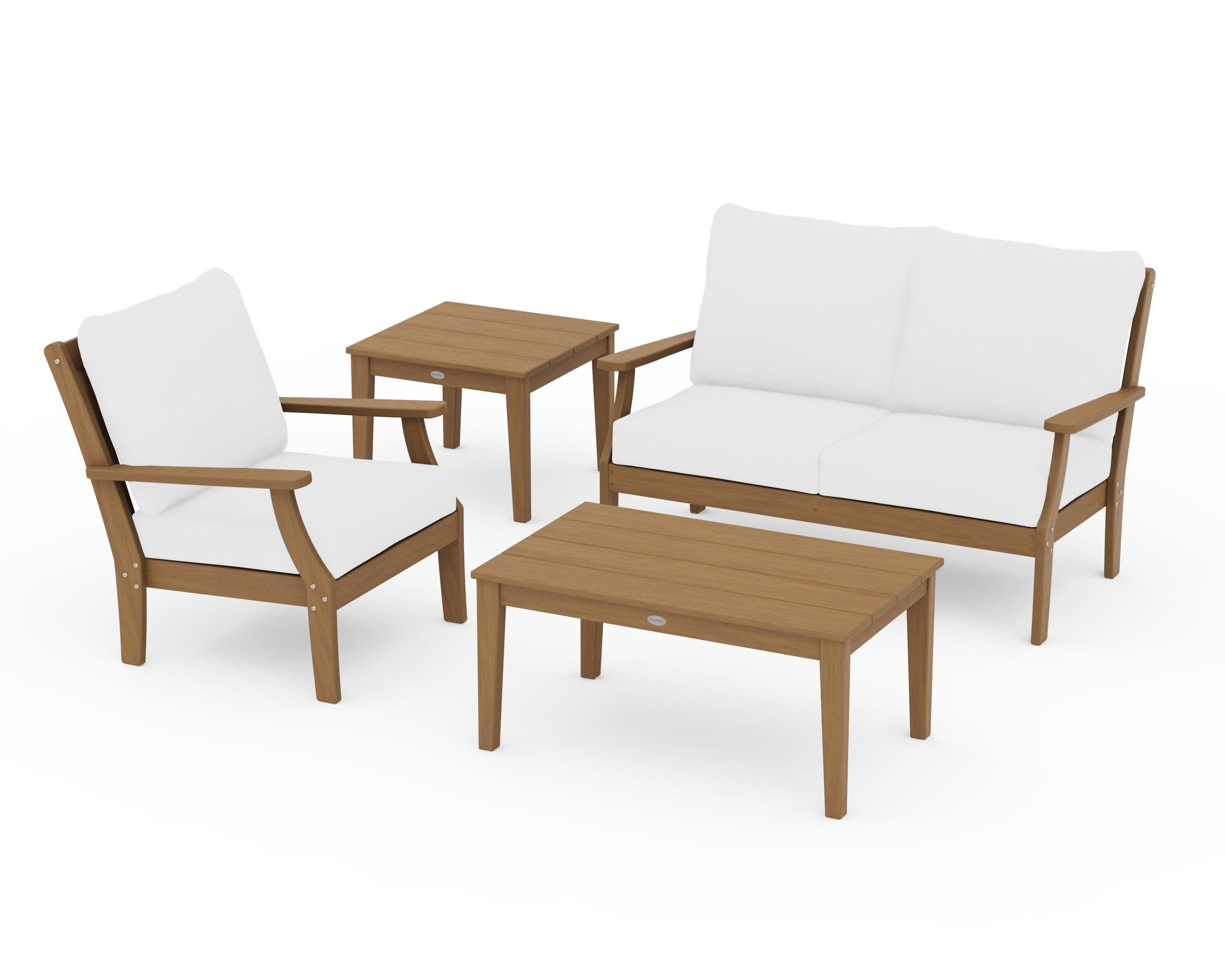 Braxton 4-Piece Deep Seating Set in Natural / Natural