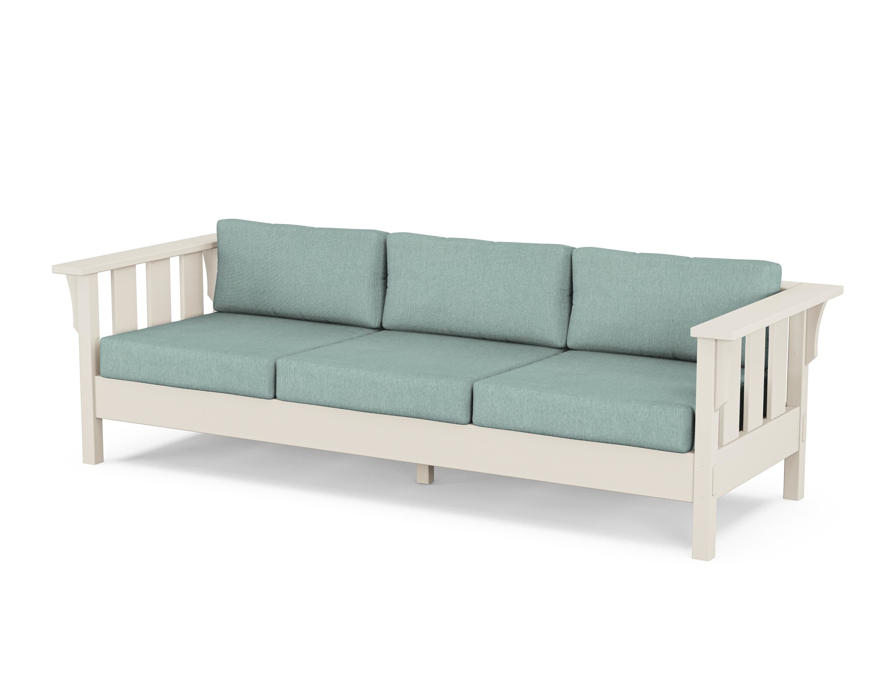 Acadia Deep Seating Sofa in Sand / Glacier Spa