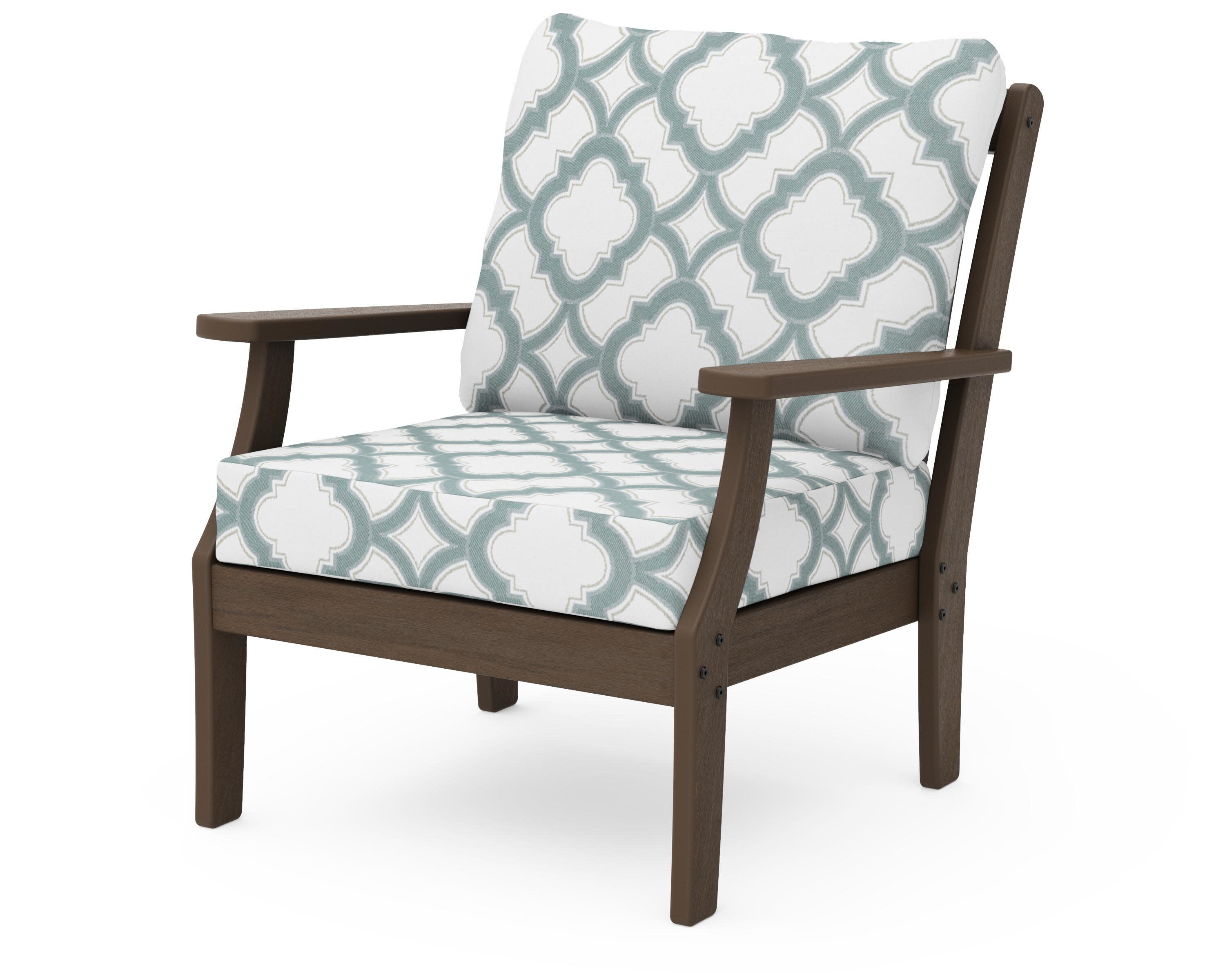 Braxton Deep Seating Chair in Kona / Trellis Glacier Spa