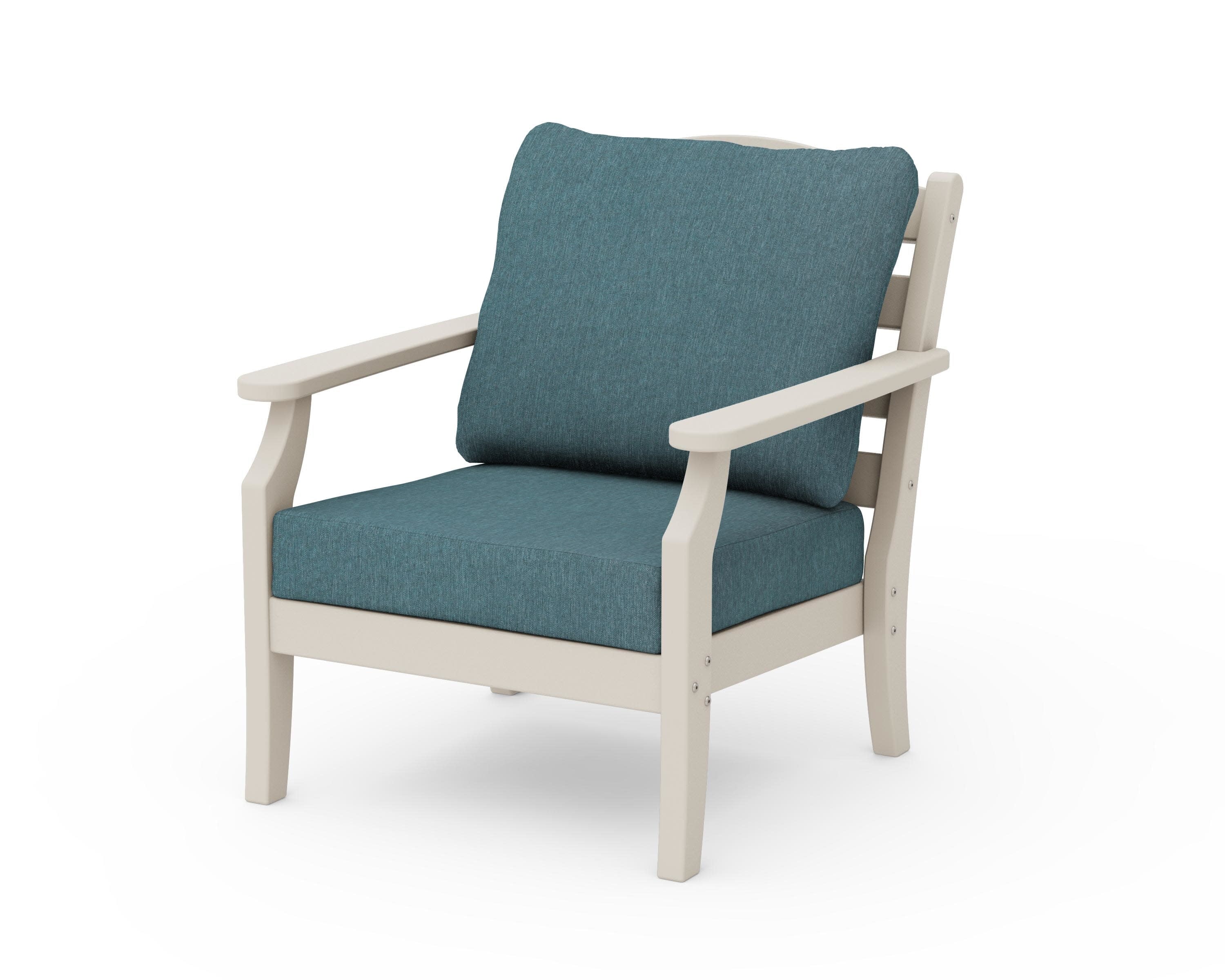Savannah Deep Seating Chair in Sand / Ocean Teal