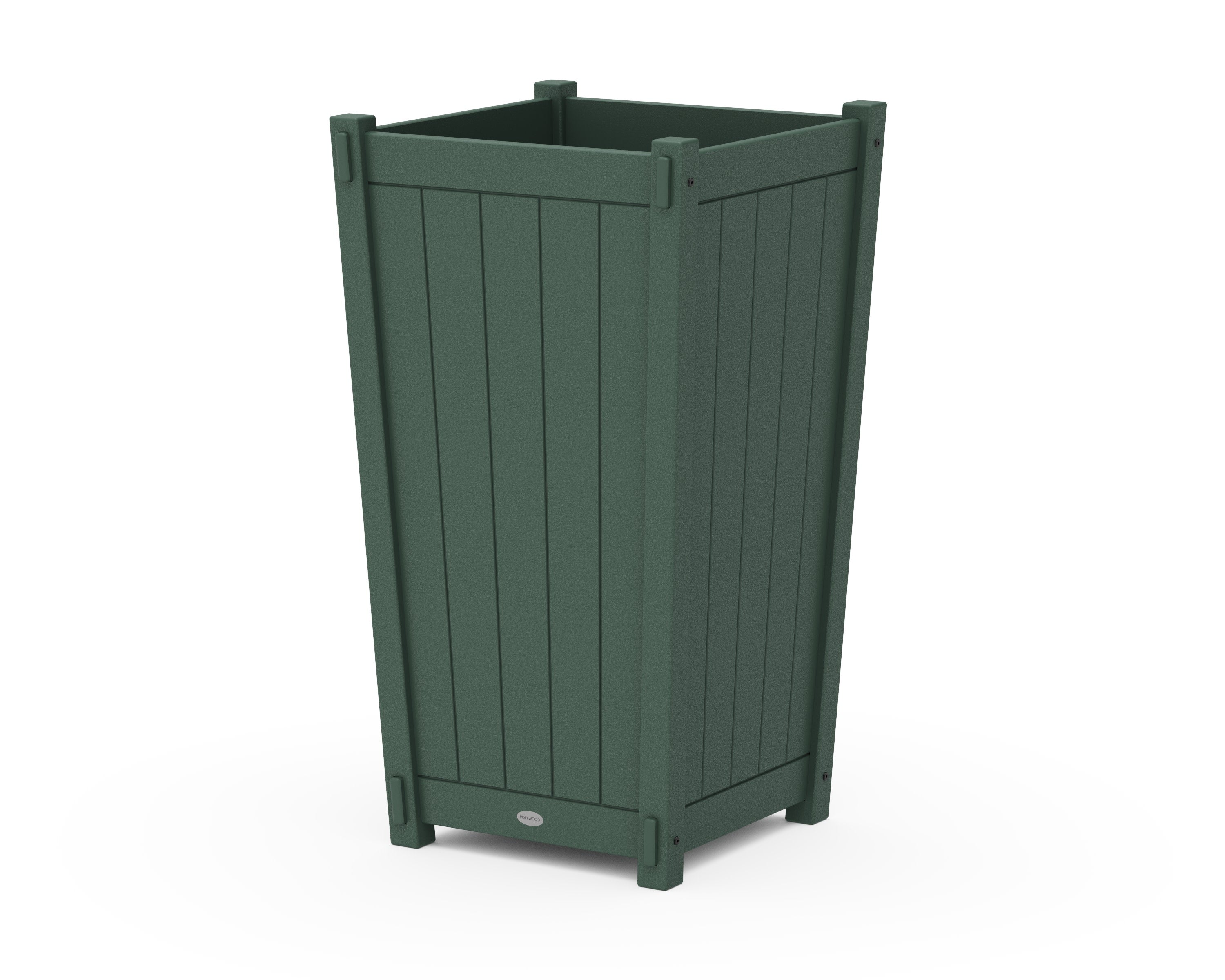 Vineyard Large Tapered Square Tall Planter Box in Green