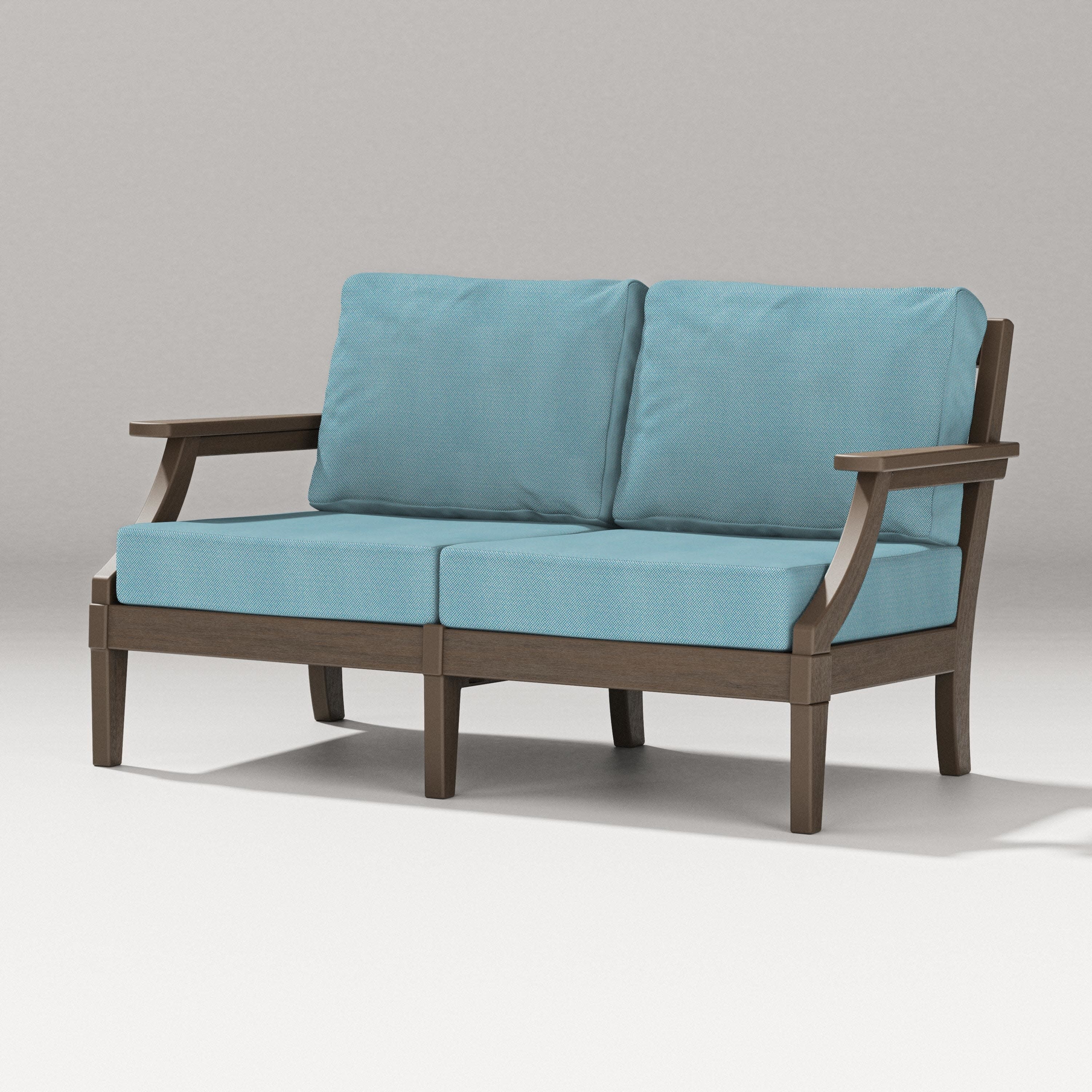 Estate Loveseat in Kona / Lattice Sky Blue