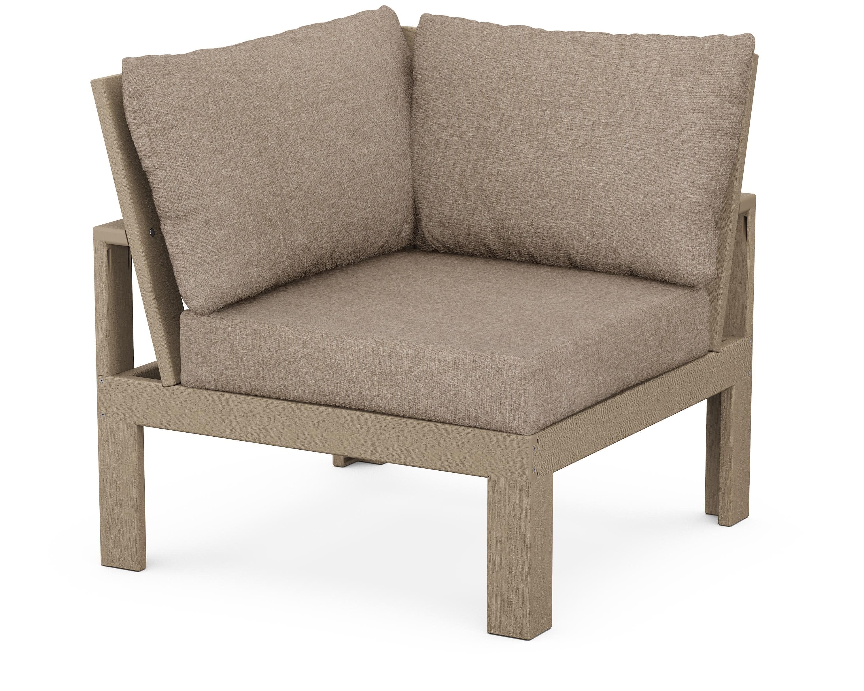 Modular Corner Chair in Vintage Sahara / Spiced Burlap