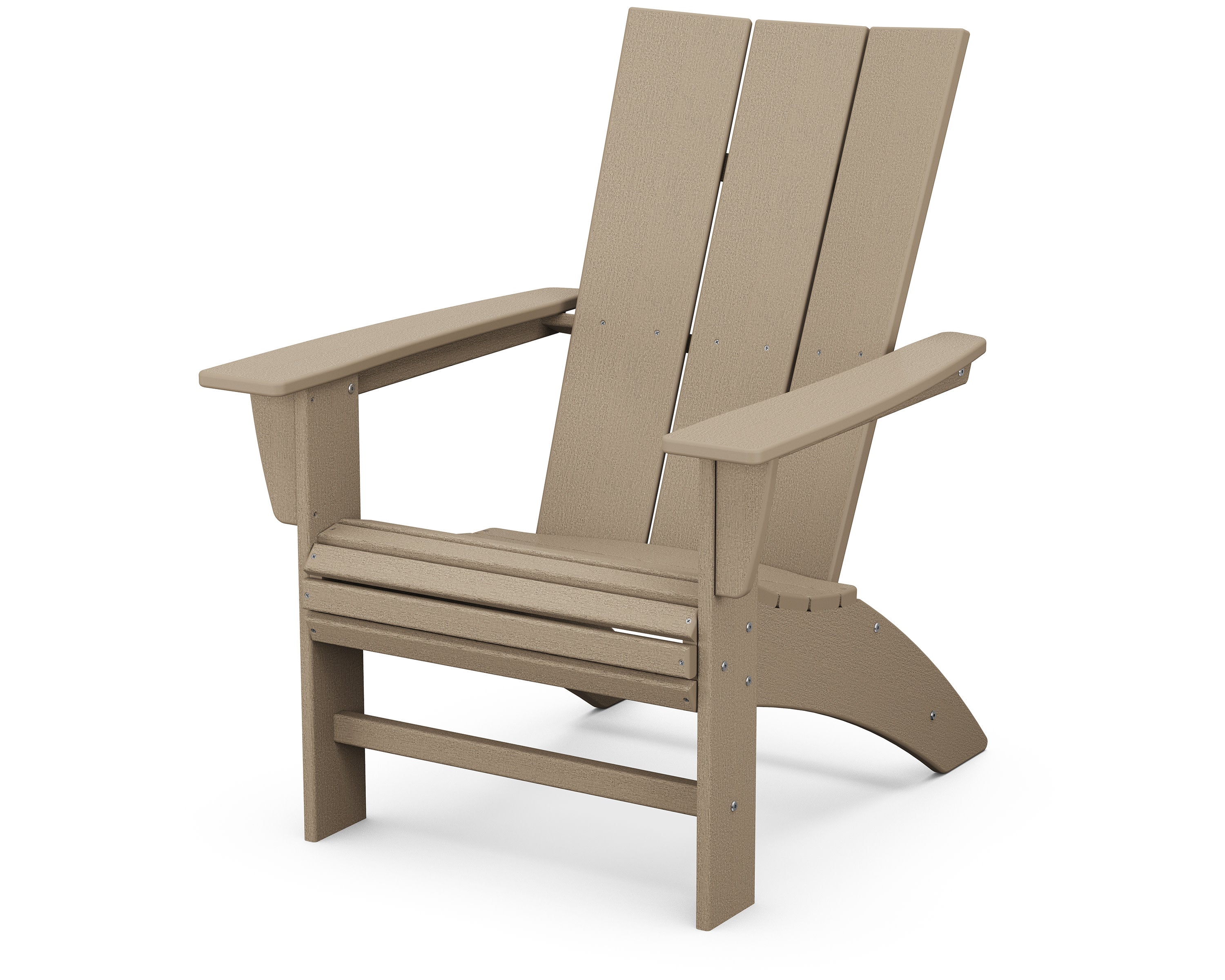 Modern Curveback Adirondack Chair in Vintage Sahara