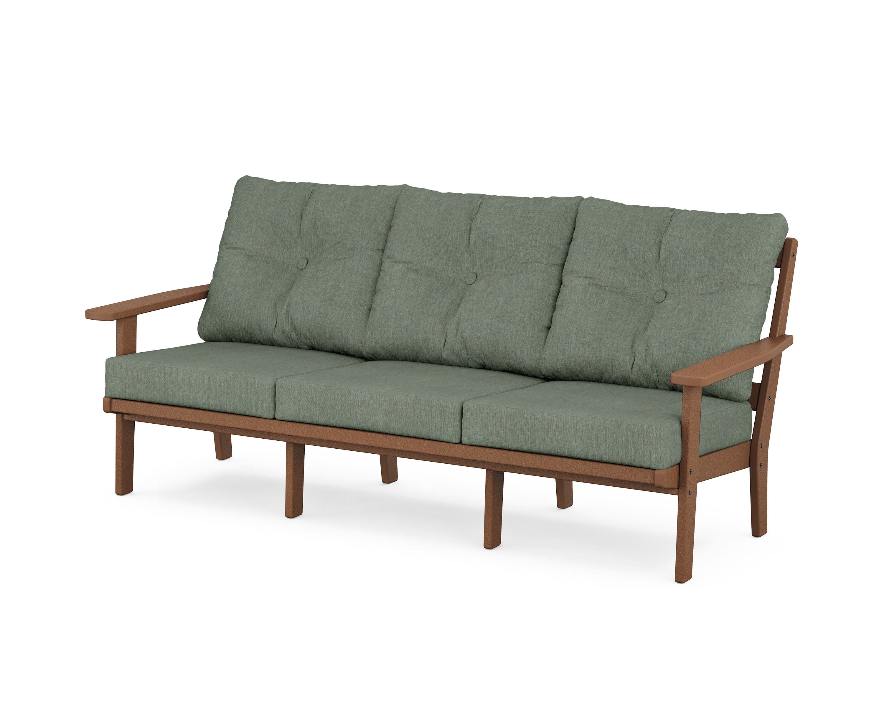 PrairieDeep Seating Sofa in Teak / Cast Sage