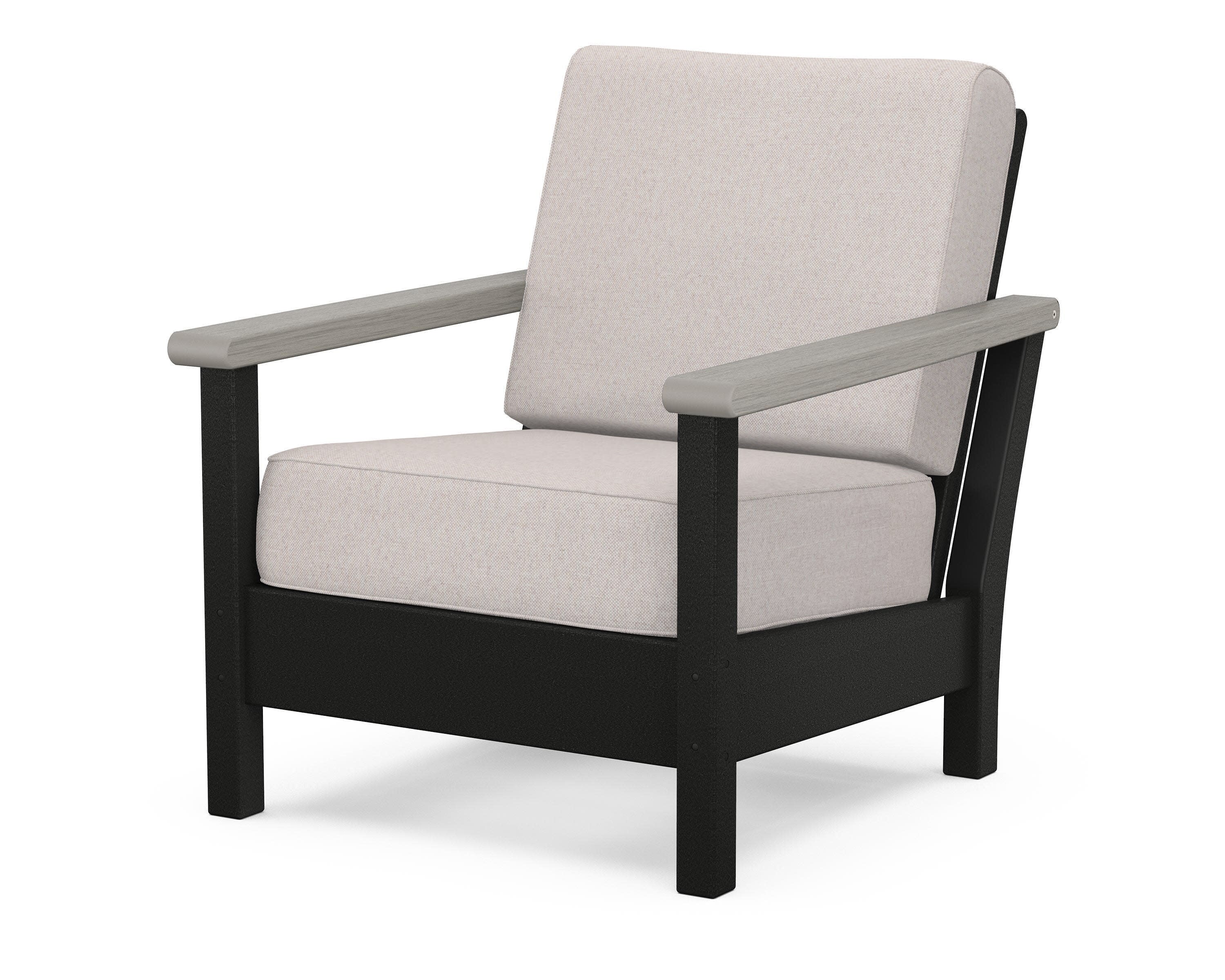 Harbour Deep Seating Chair in Black / Driftwood / Dune Burlap