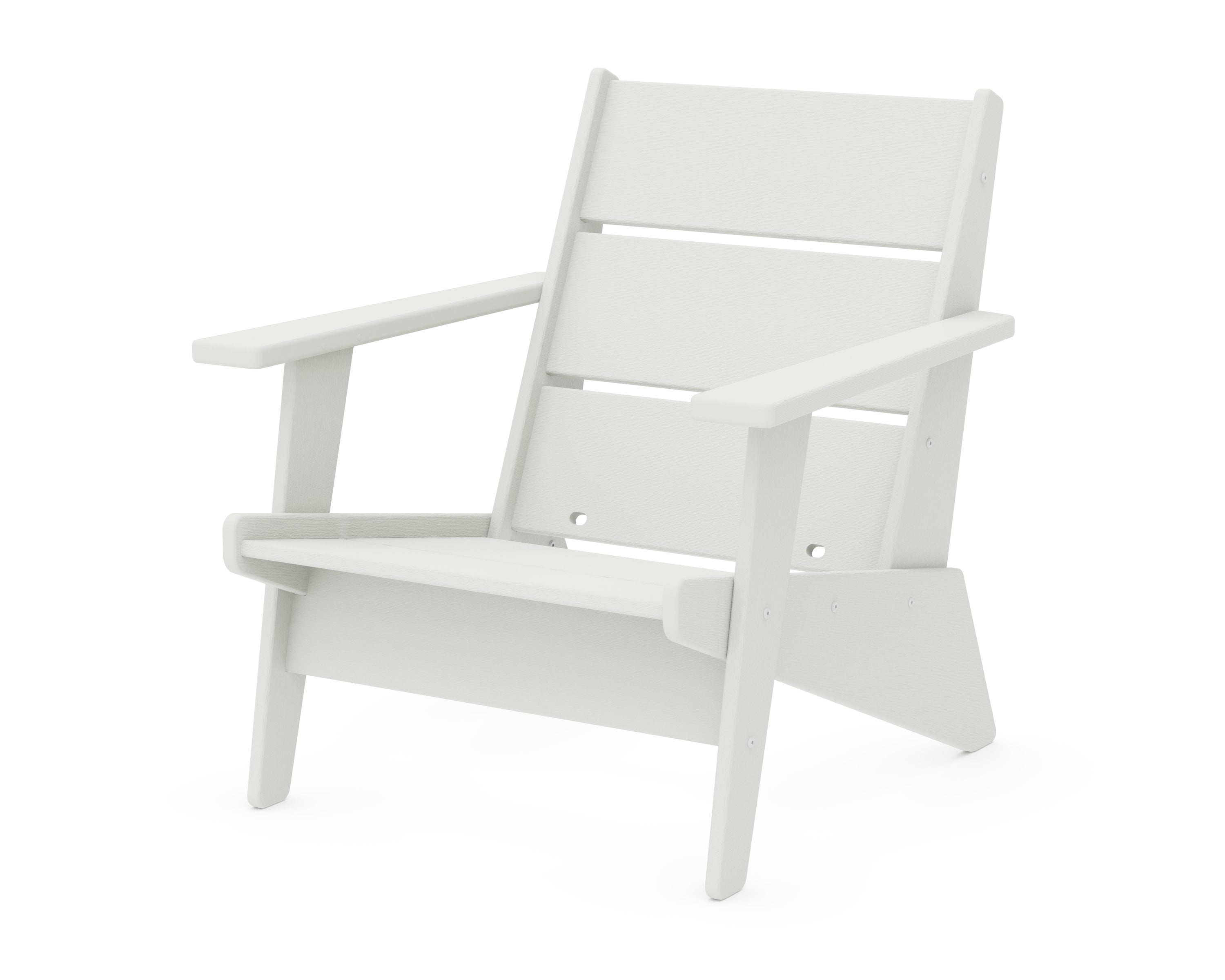 Riviera Modern Lounge Chair Frame in Vintage White