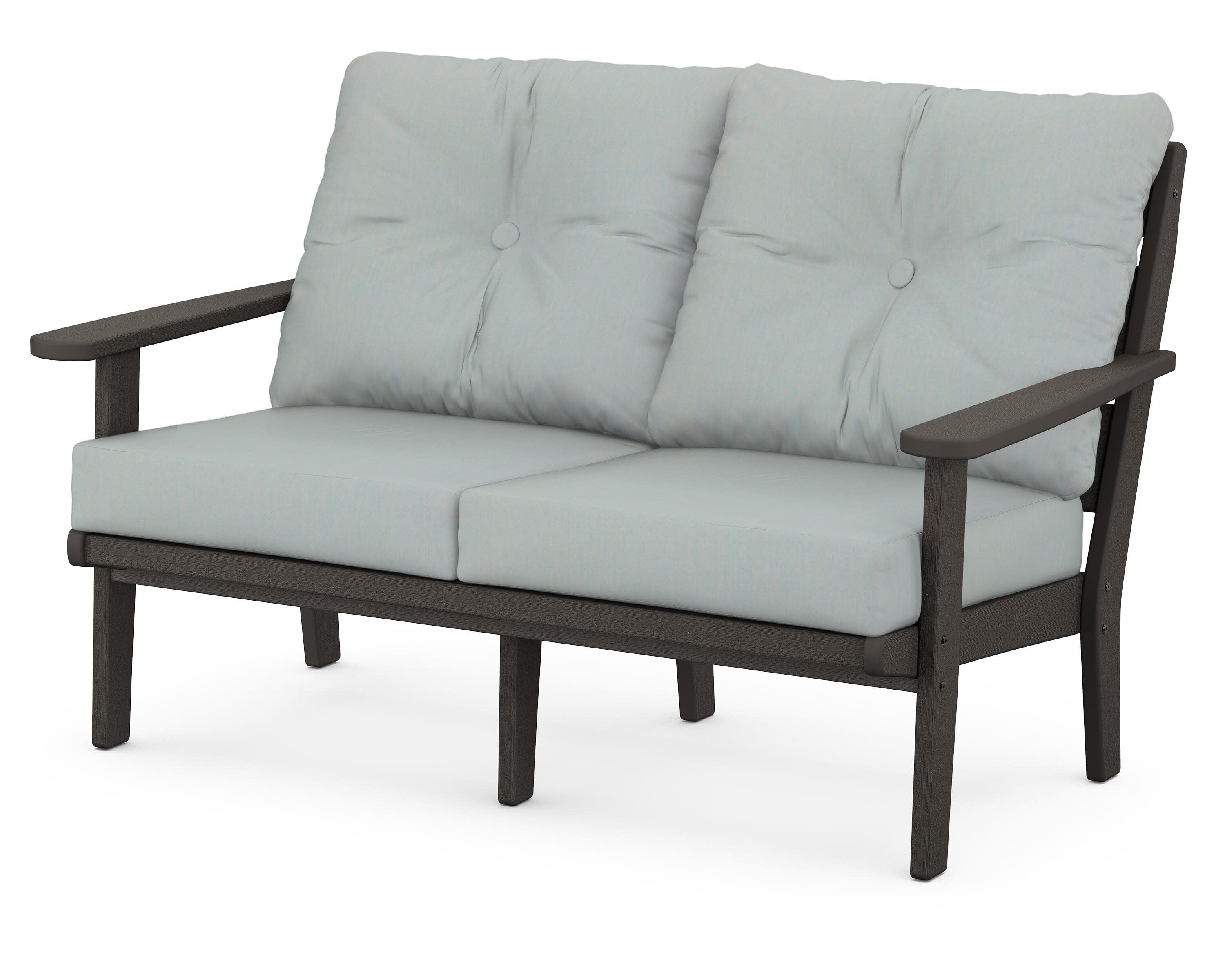 Lakeside Deep Seating Loveseat in Vintage Coffee / Spa