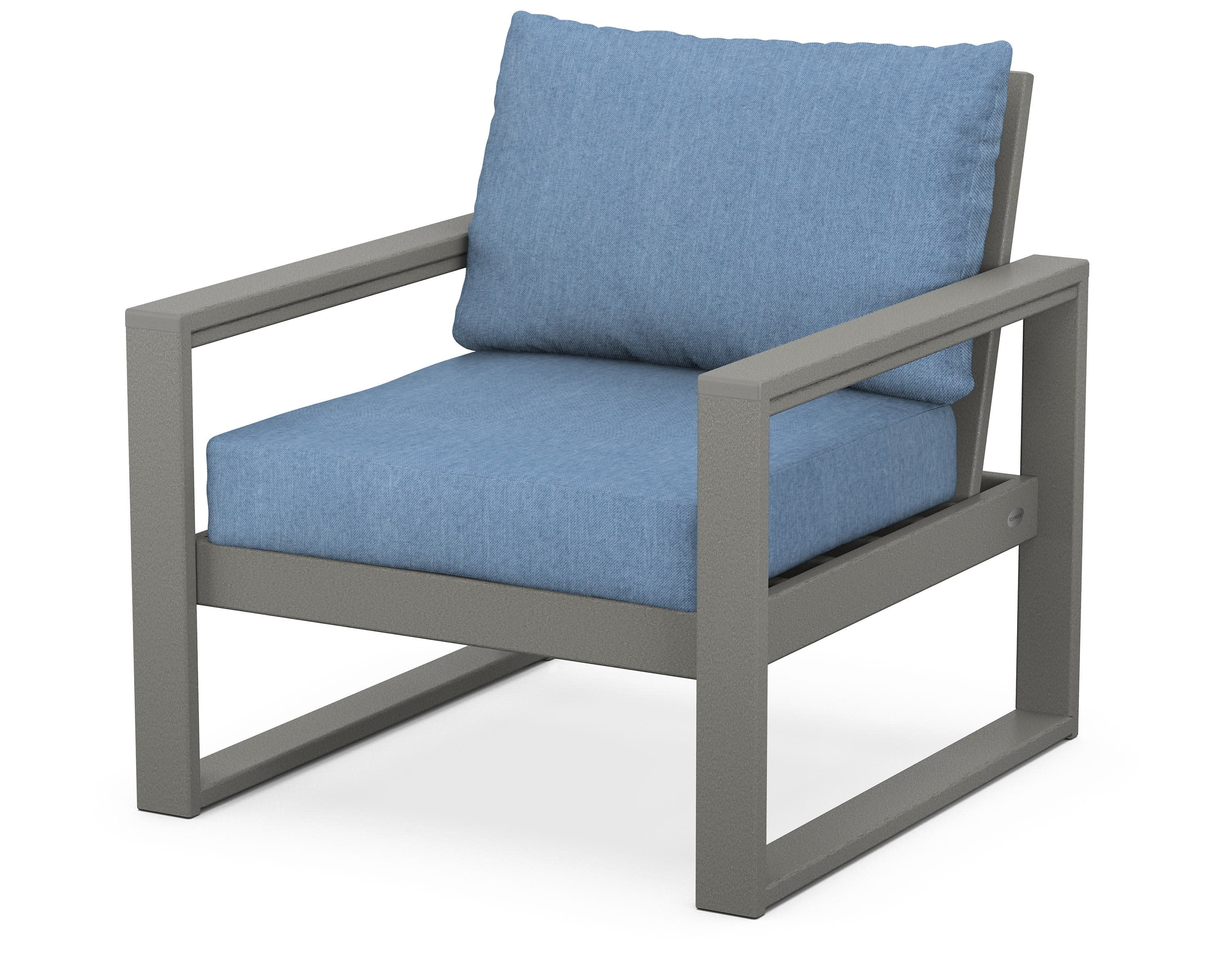 EDGE Club Chair in Slate Grey / Sky Blue