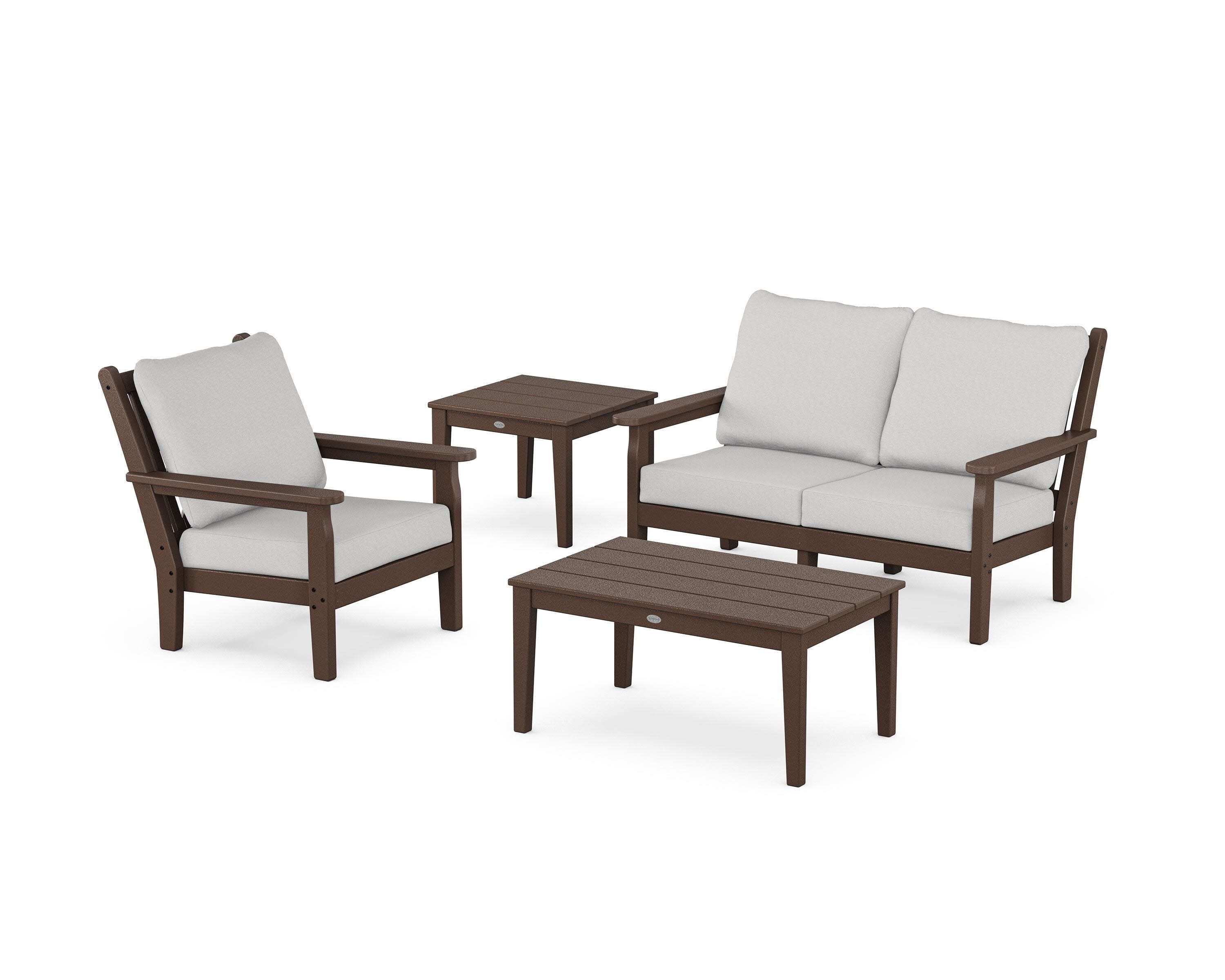 Chippendale 4-Piece Deep Seating Set in Mahogany / Diamond in the Rough
