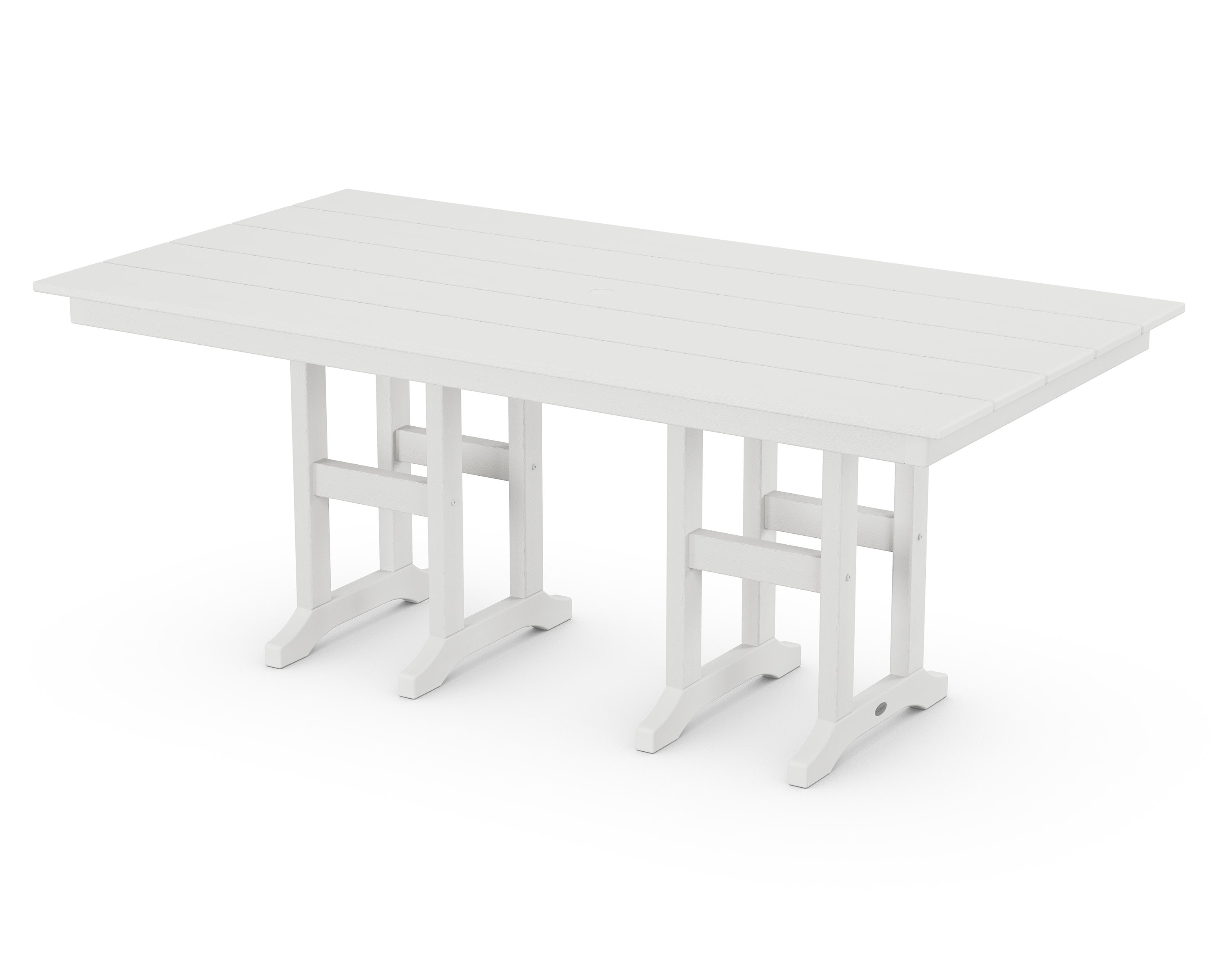 Farmhouse 37" x 72" Dining Table in Vintage White