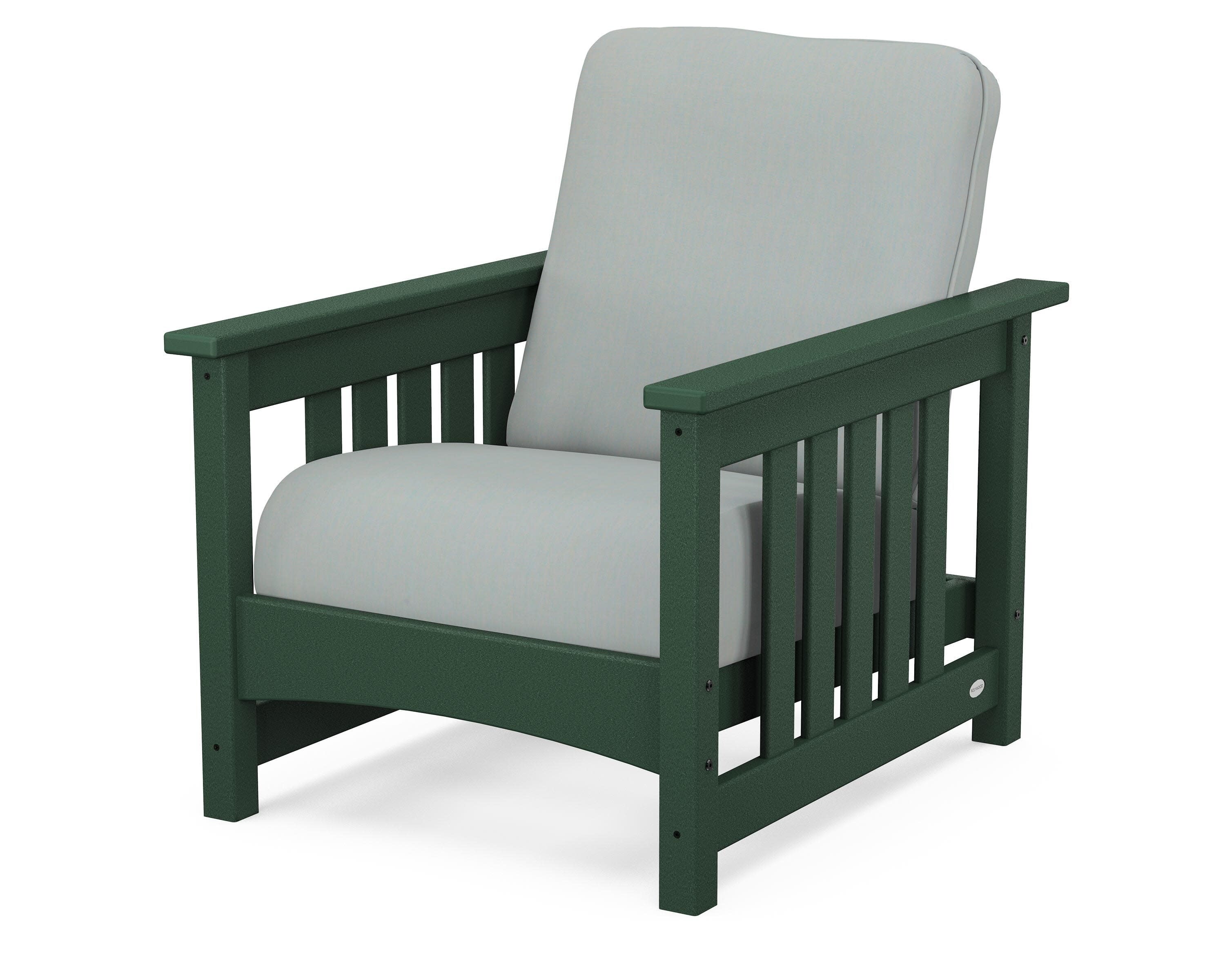 Club Mission Chair in Green / Spa