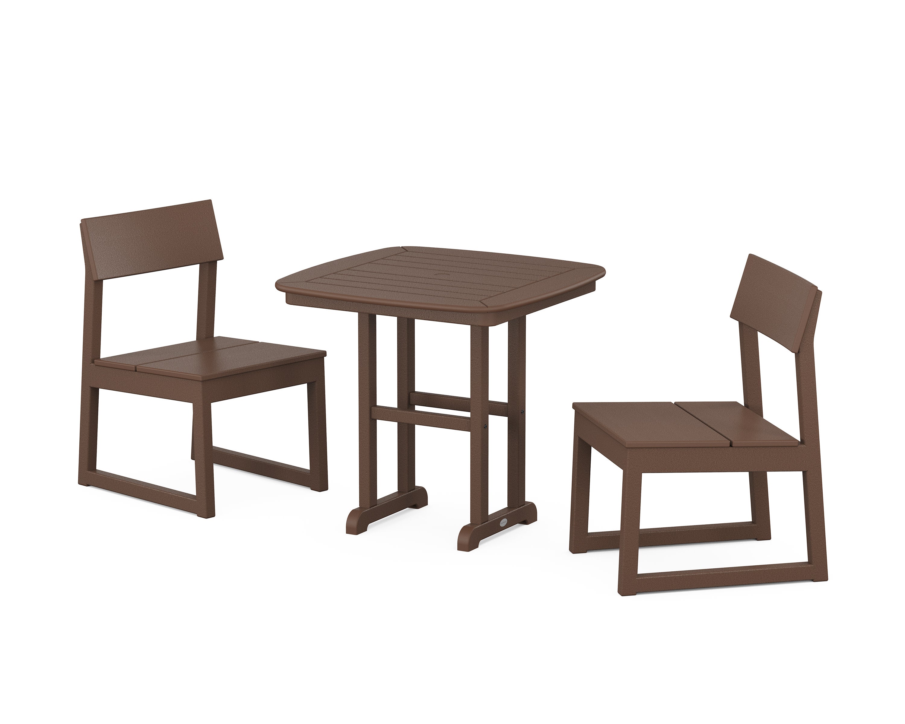 EDGE Side Chair 3-Piece Dining Set in Mahogany