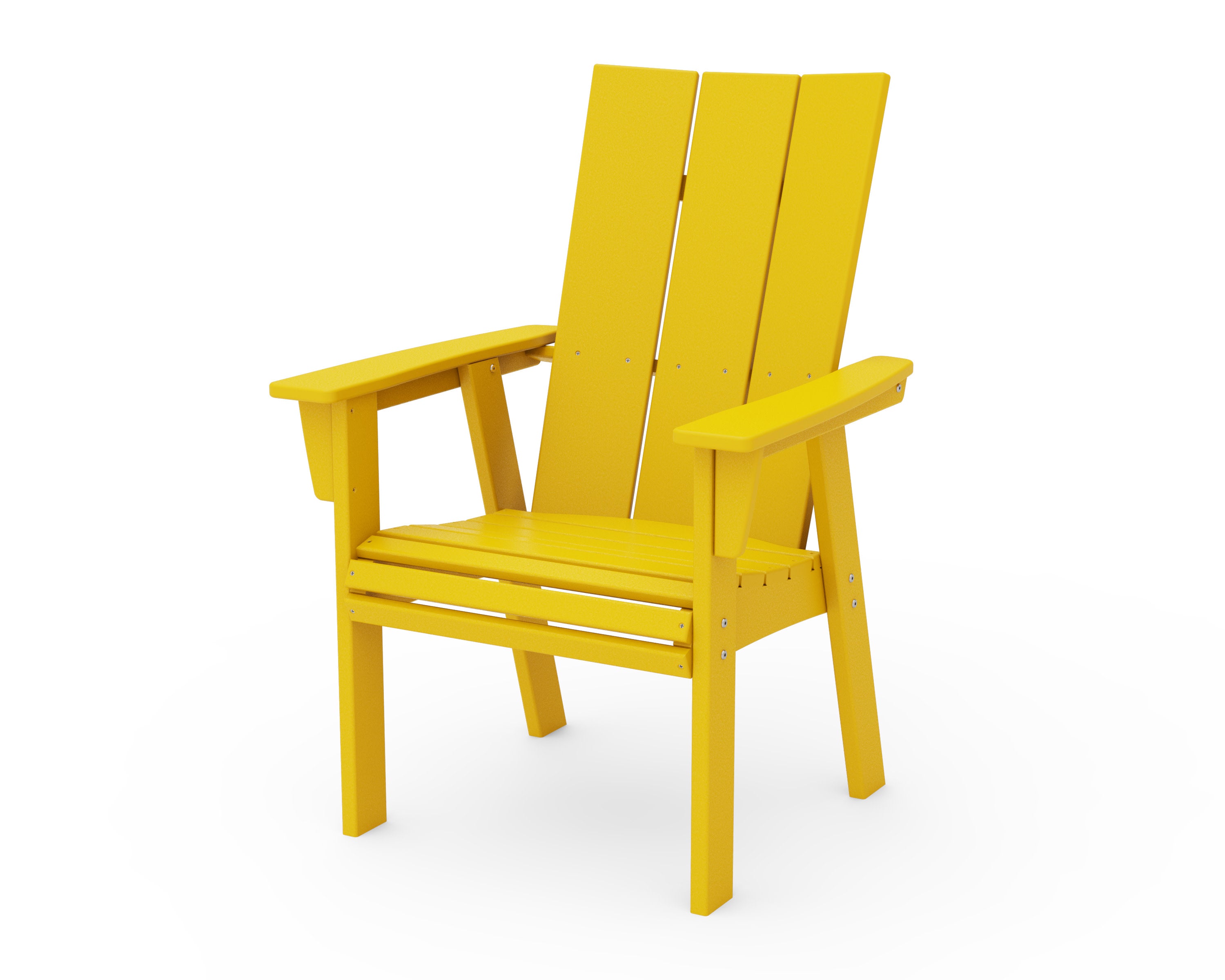 Modern Curveback Adirondack Dining Chair in Lemon