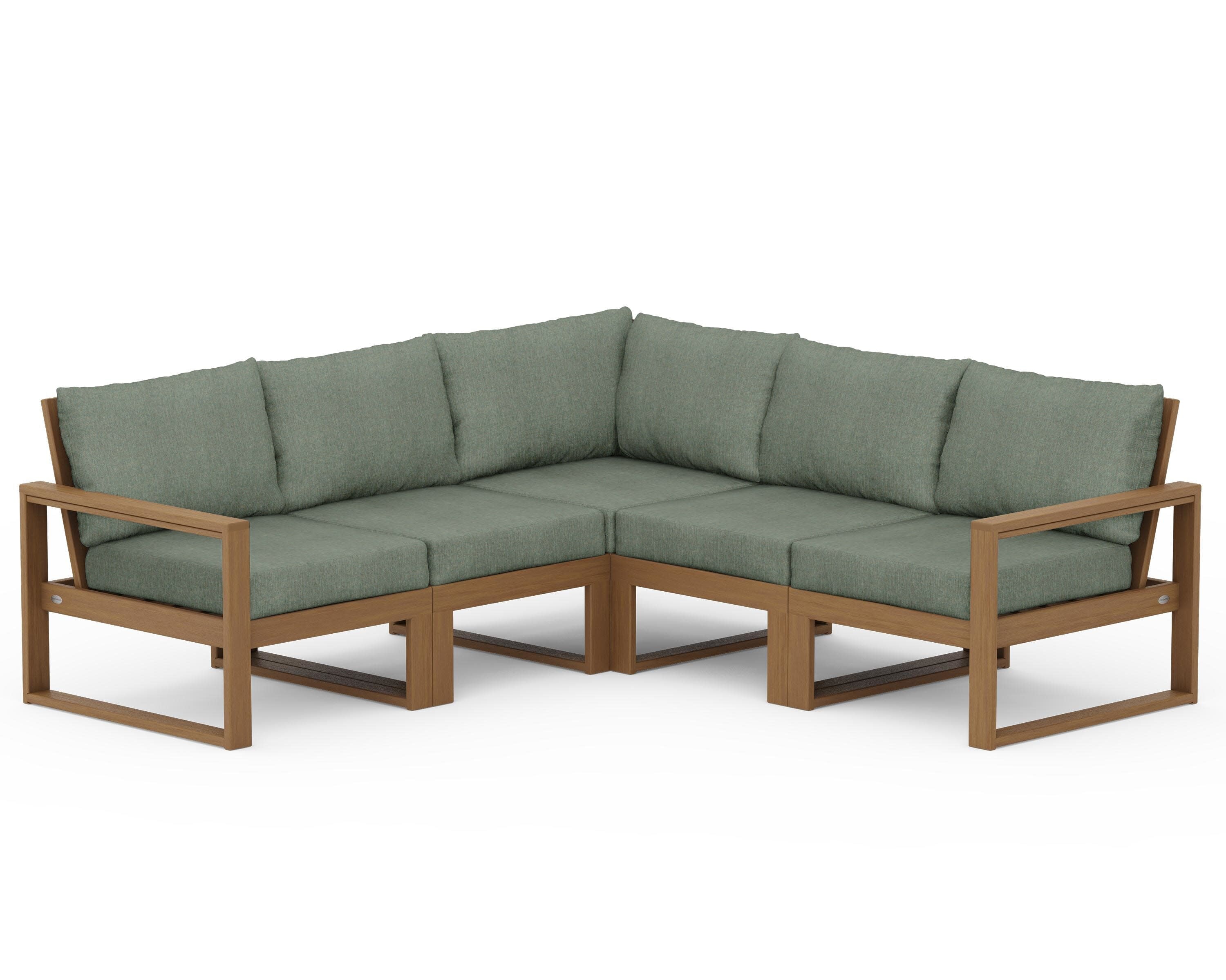 EDGE 5-Piece Modular Deep Seating Set in Natural / Cast Sage