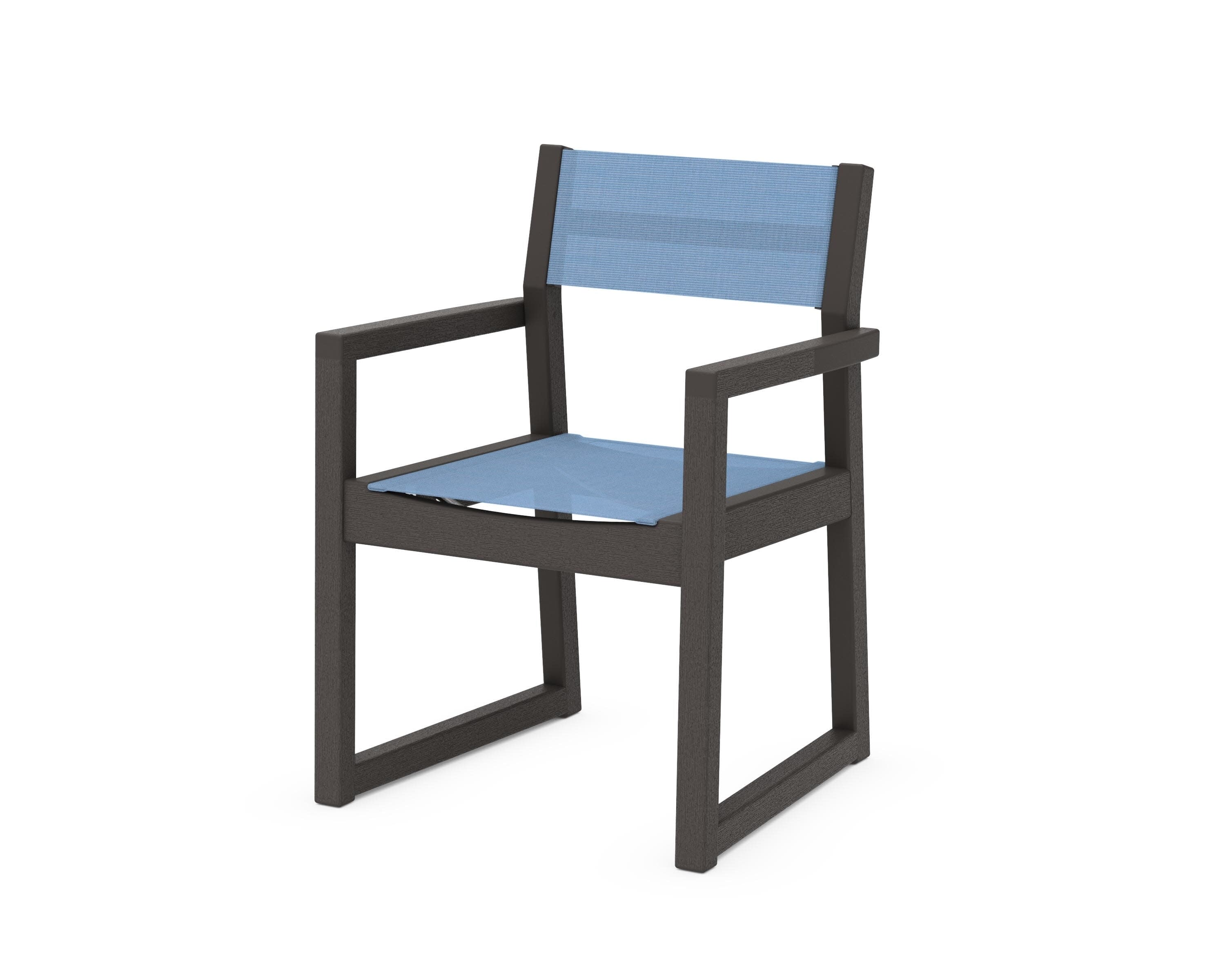 EDGE Sling Dining Arm Chair in Vintage Coffee / Poolside Sling