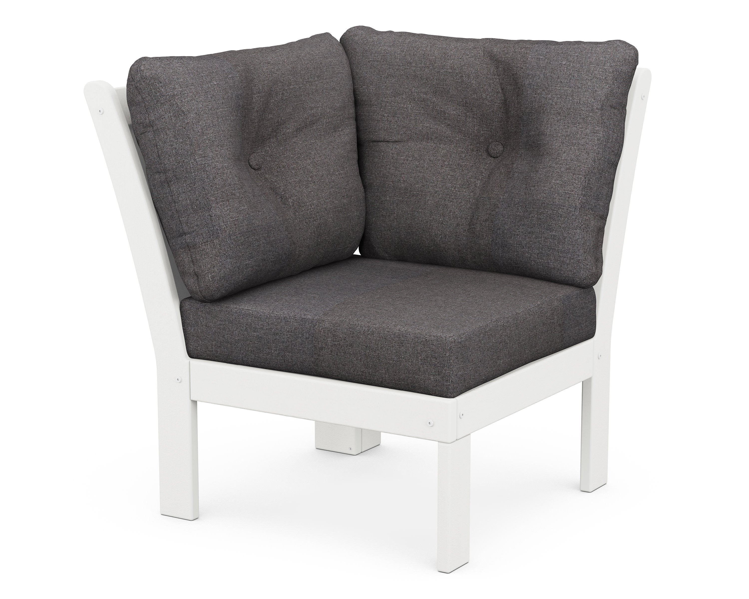 Vineyard Modular Corner Chair in Vintage White / Ash Charcoal