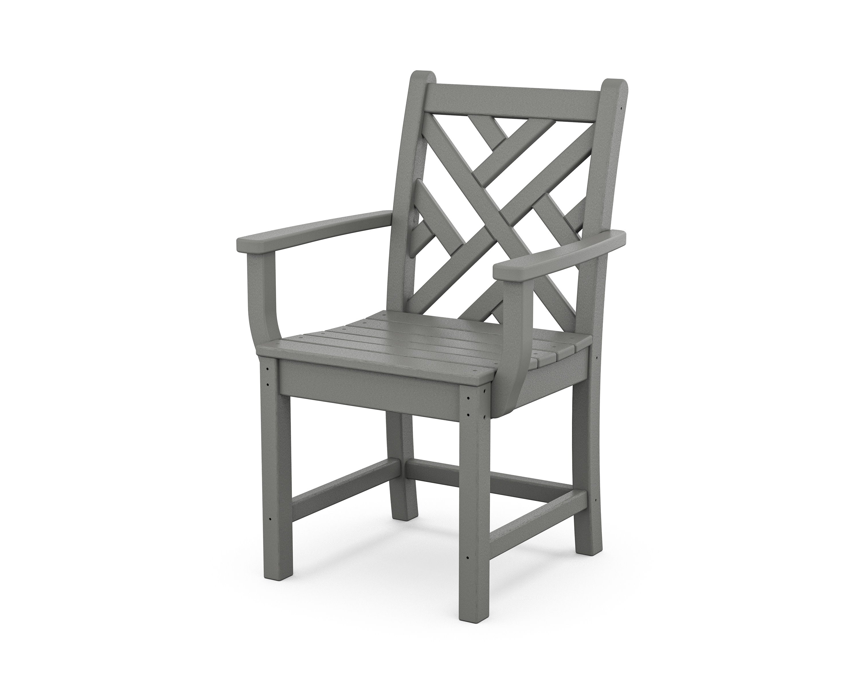 Chippendale Dining Arm Chair in Slate Grey