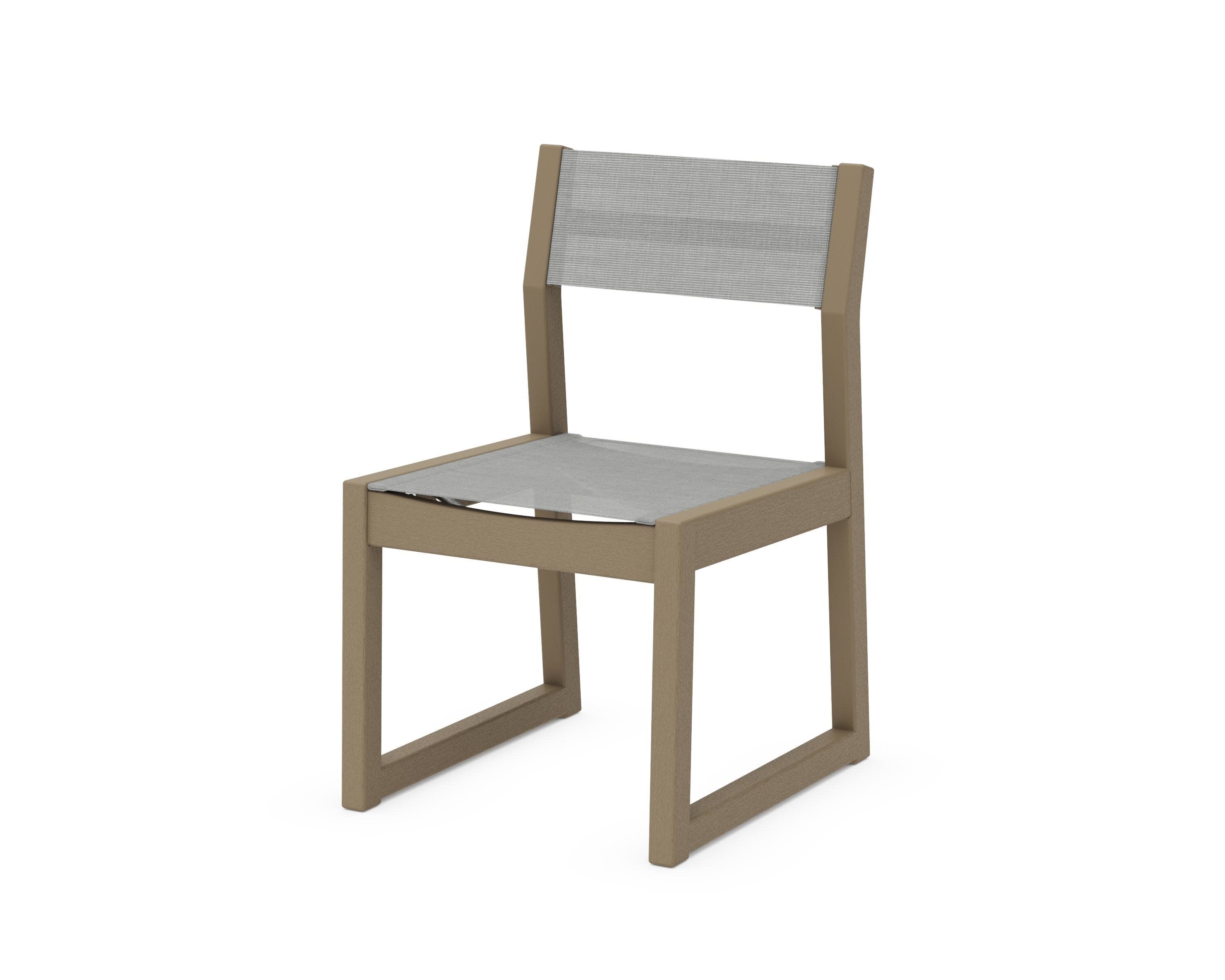 EDGE Sling Dining Side Chair in Vintage Sahara / Metallic Sling