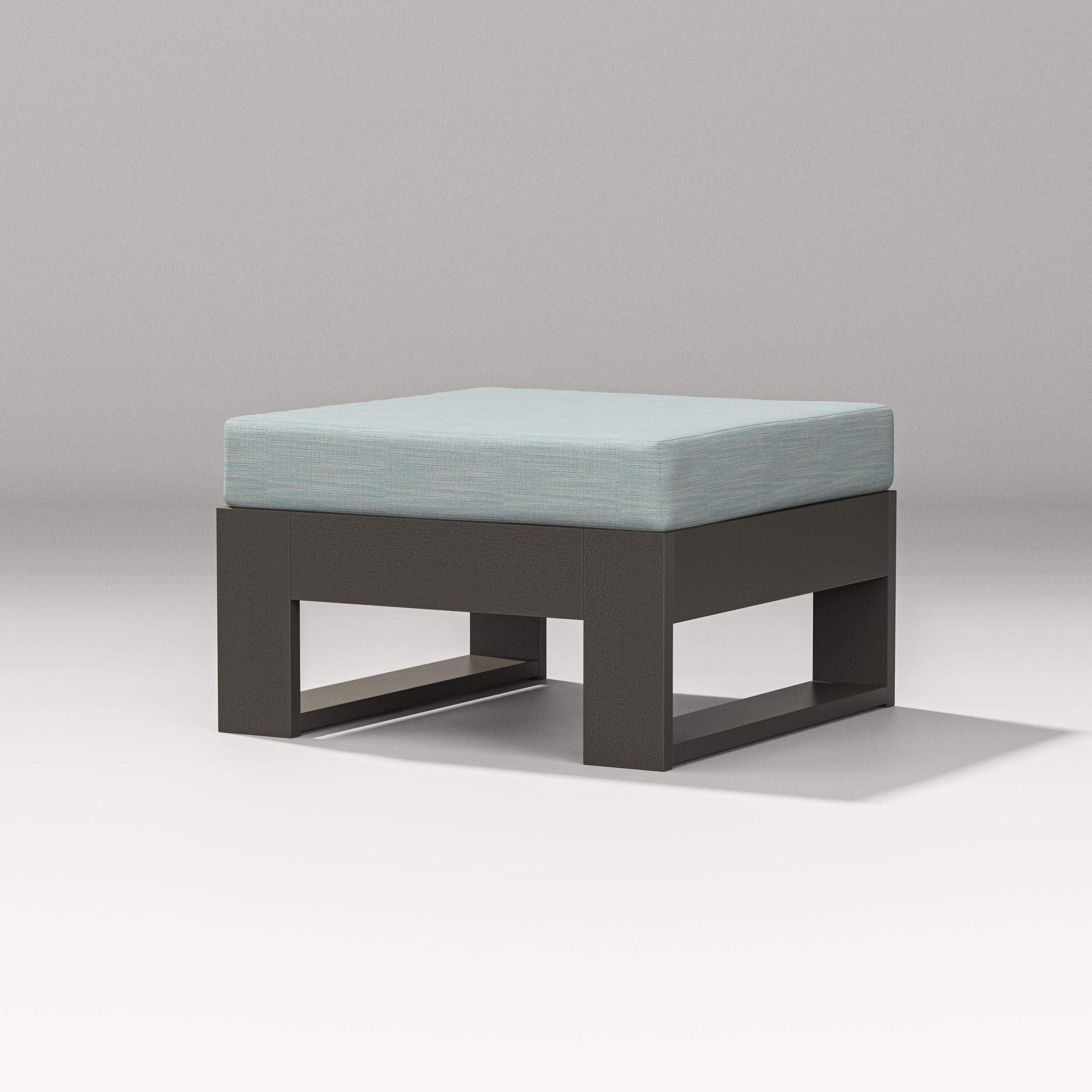 Latitude Lounge Ottoman in Vintage Coffee / Soothe Mist
