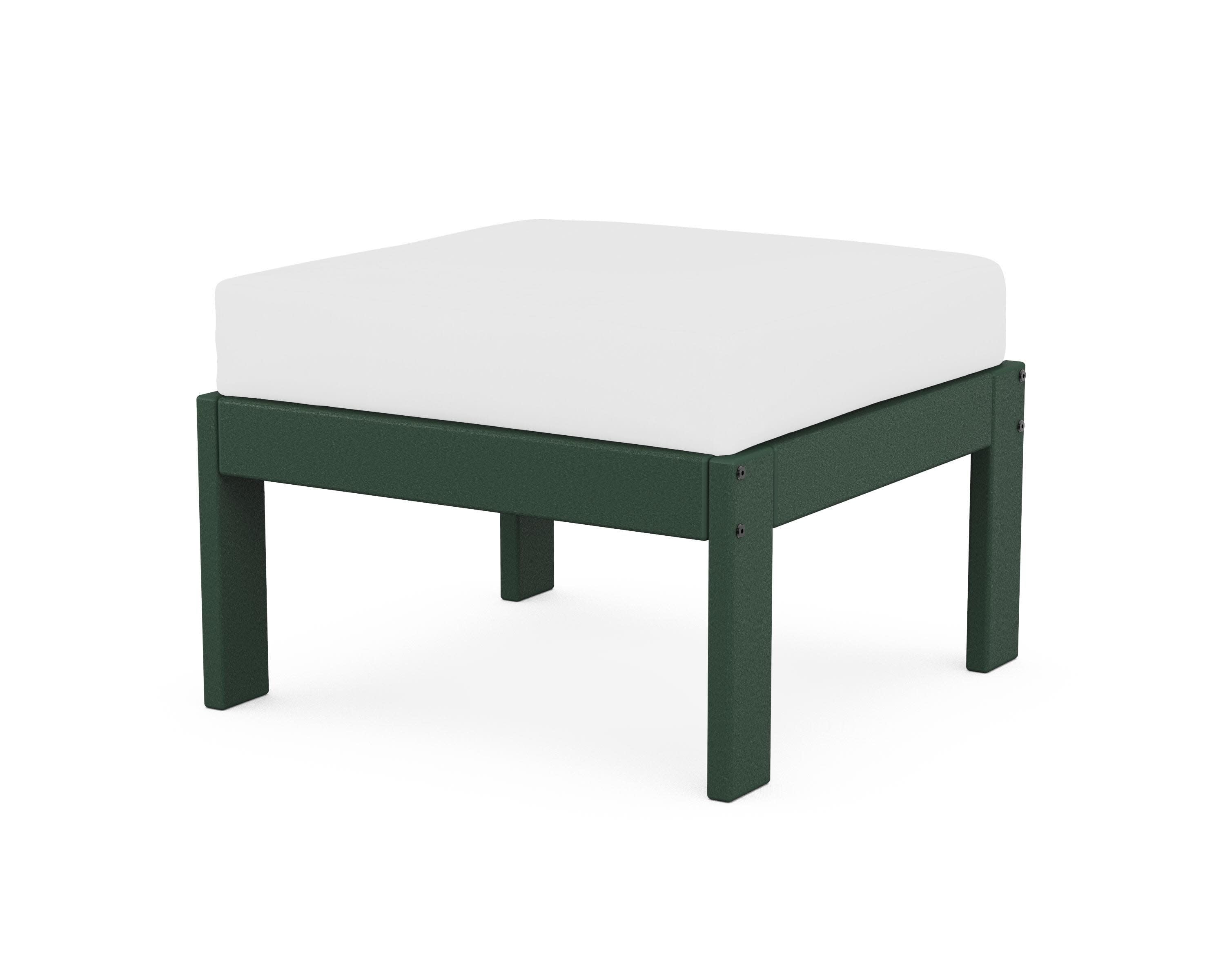 Vineyard Modular Ottoman in Green / Natural