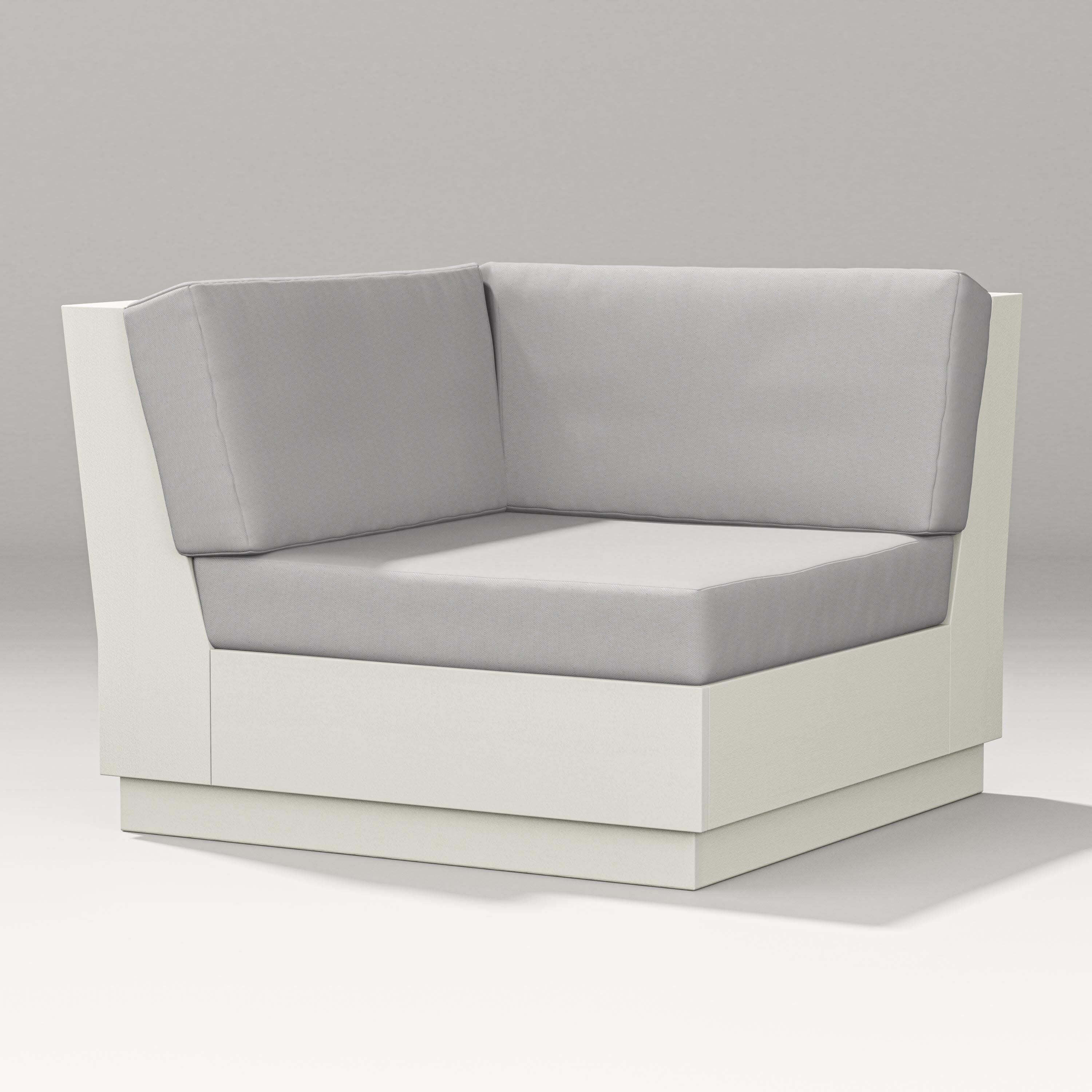 Elevate Modular Corner Chair in Vintage White / Diamond in the Rough