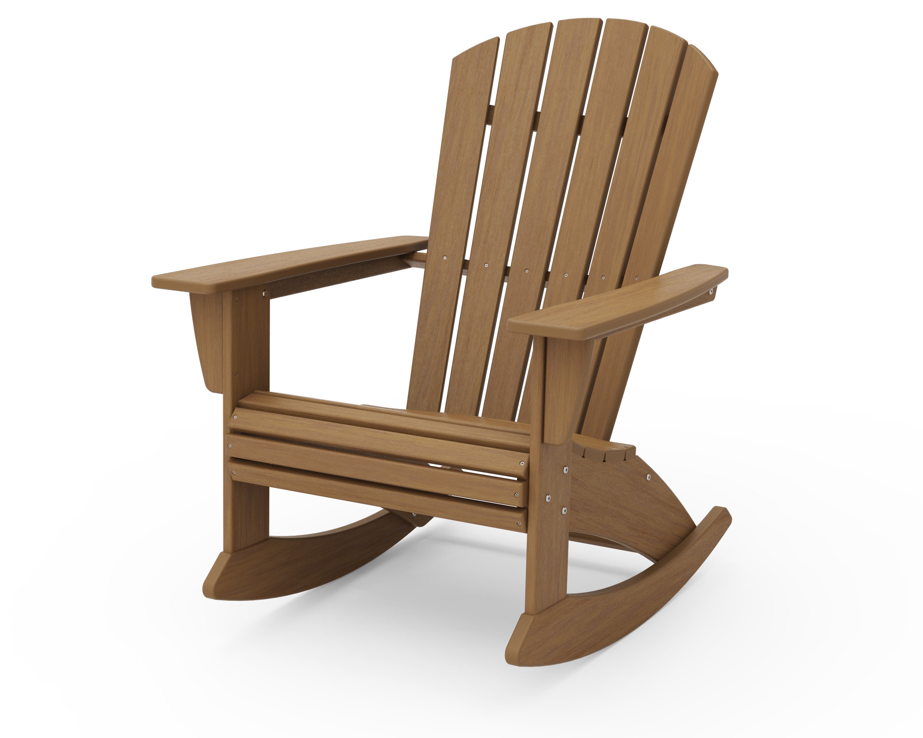 Nautical Curveback Adirondack Rocking Chair in Natural