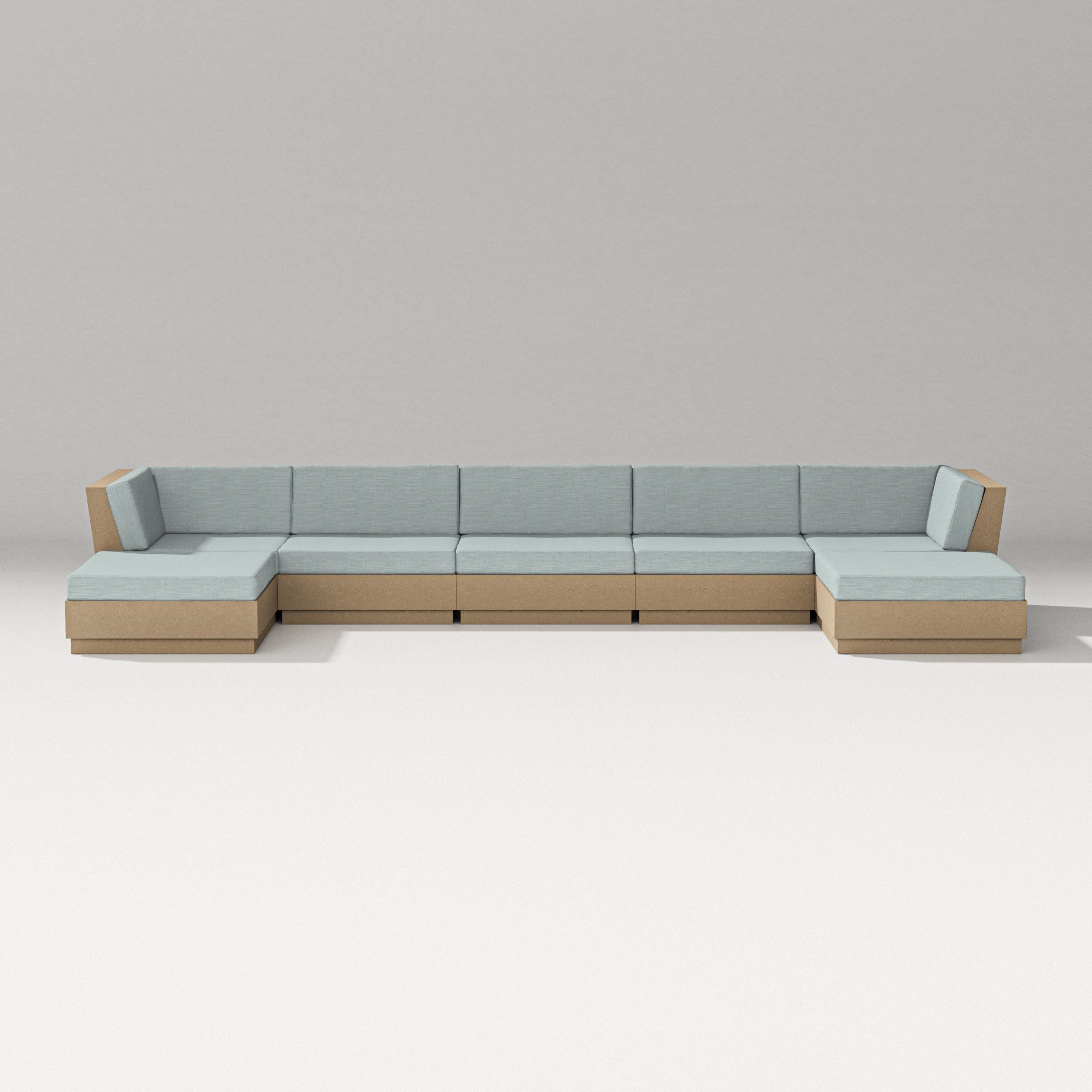 Elevate 7-Piece Double Chaise Sectional in Vintage Sahara / Soothe Mist